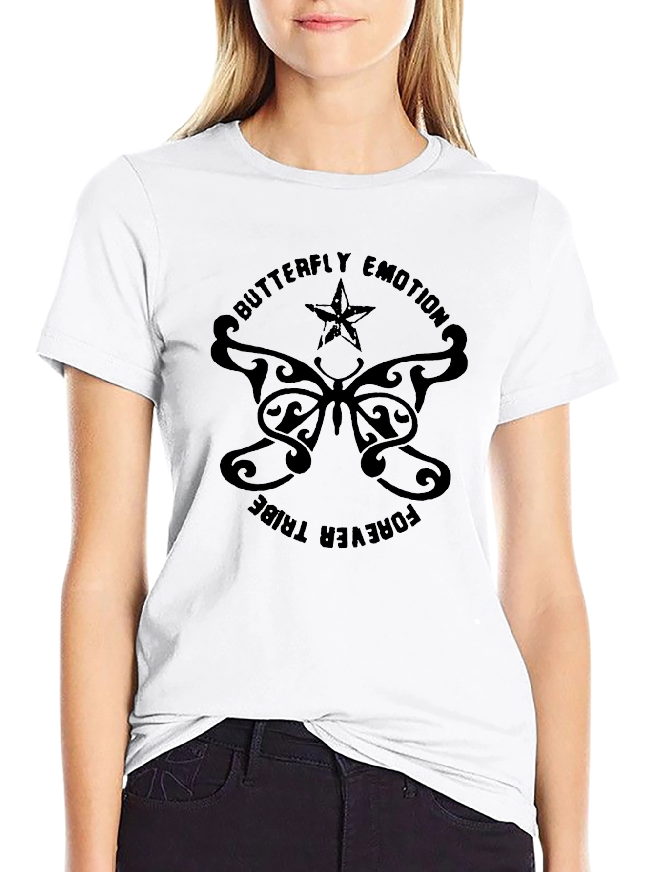 Butterfly Emotion Forever Tribe Black T-Shirt