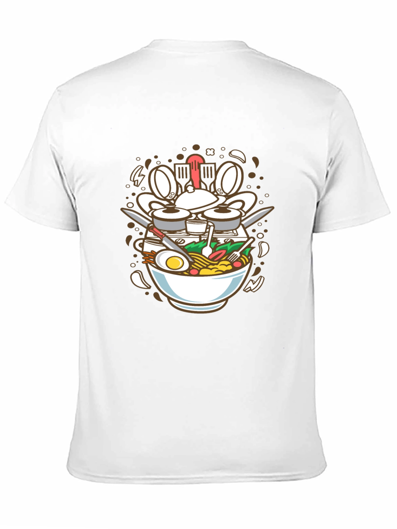 Ramen Drummer T-Shirt - Foodie Music Lover Tee