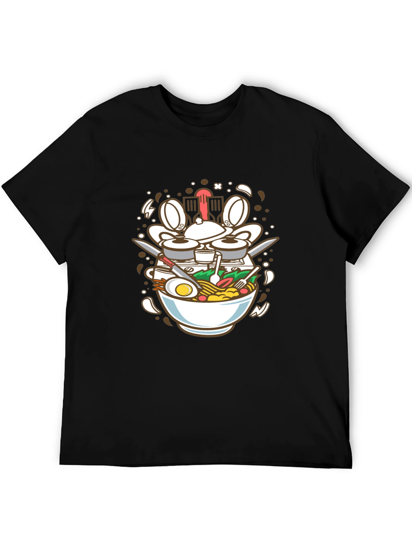 Ramen Drummer T-Shirt - Foodie Music Lover Tee