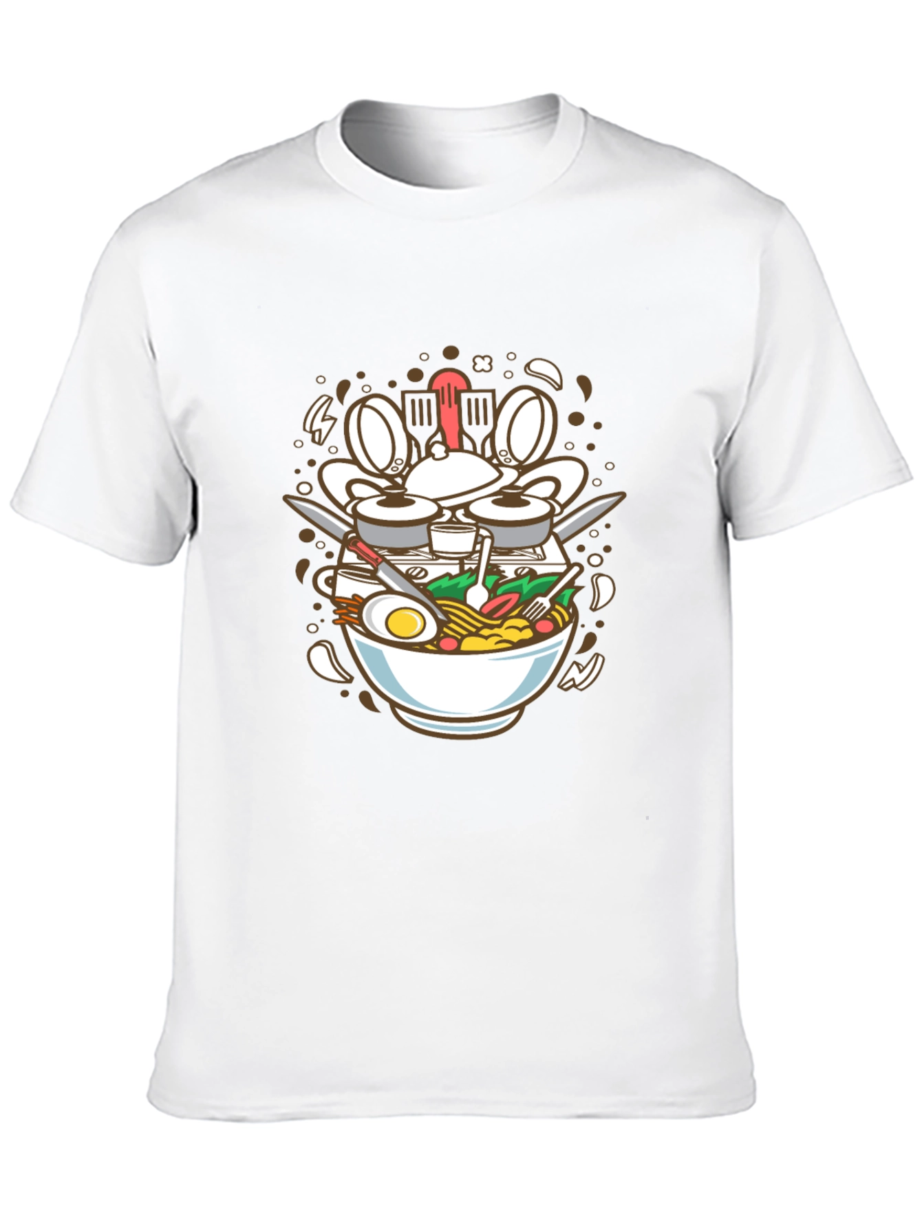 Ramen Drummer T-Shirt - Foodie Music Lover Tee