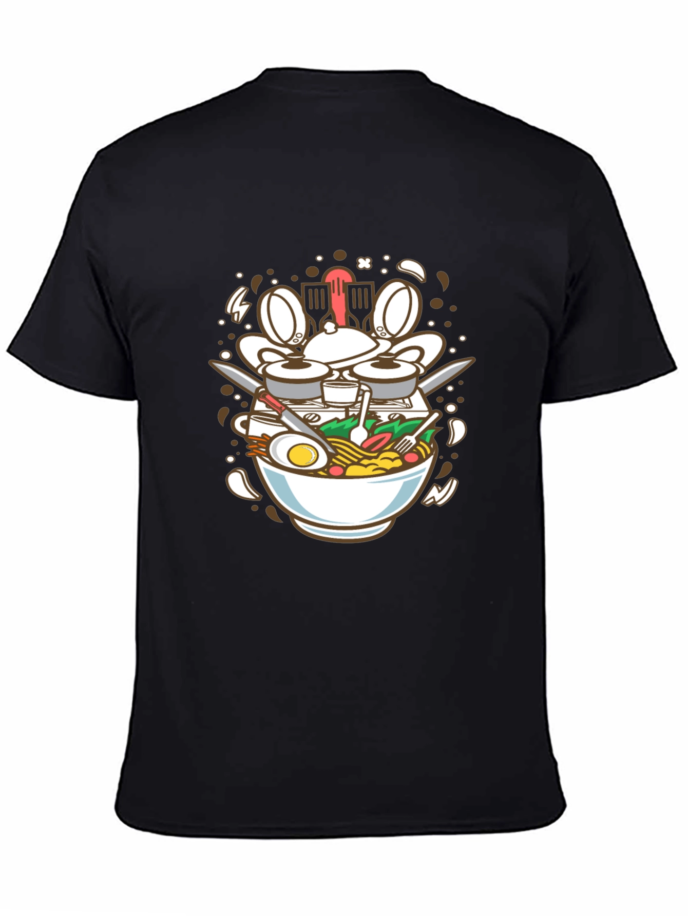 Ramen Drummer T-Shirt - Foodie Music Lover Tee