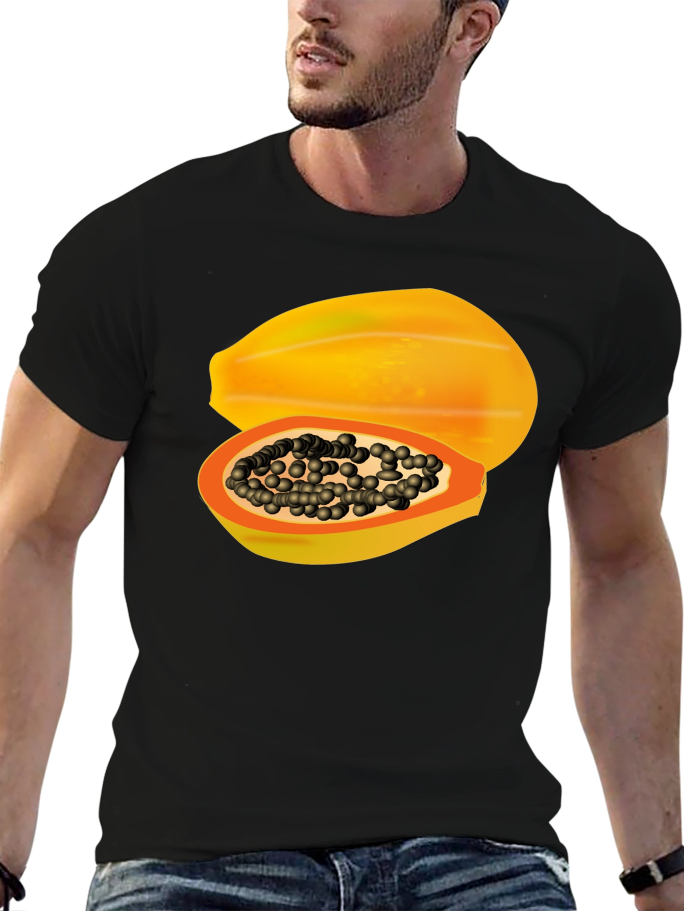 Papaya Graphic Tee - Tropical Fruit T-Shirt