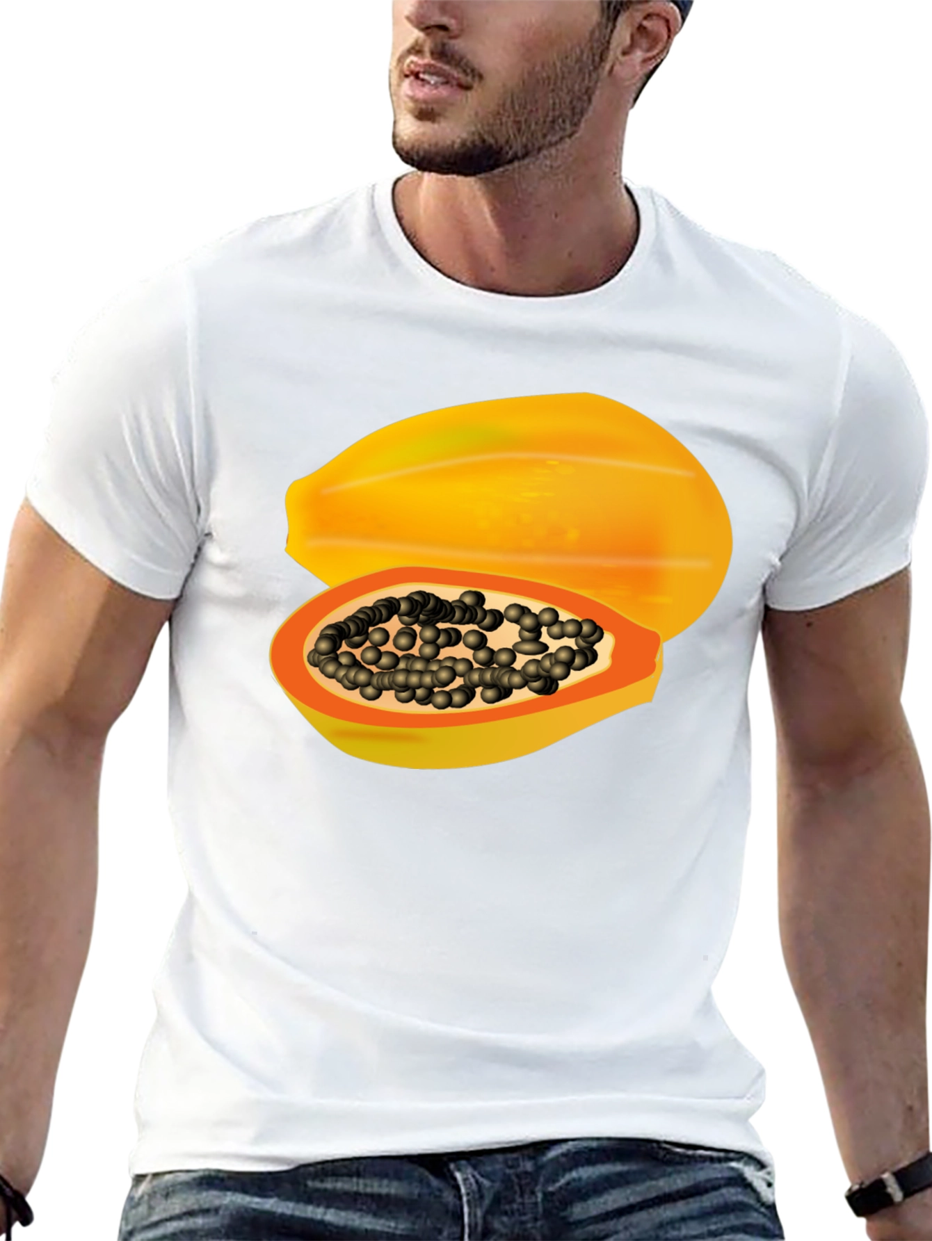 Papaya Graphic Tee - Tropical Fruit T-Shirt