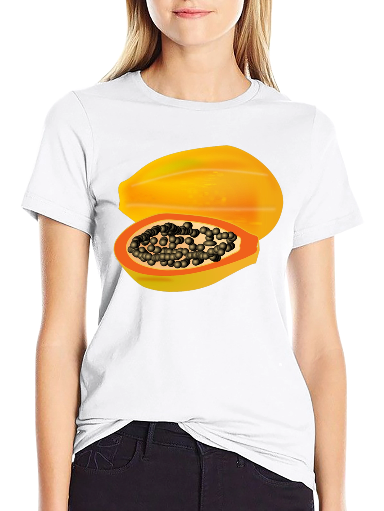 Papaya Graphic Tee - Tropical Fruit T-Shirt