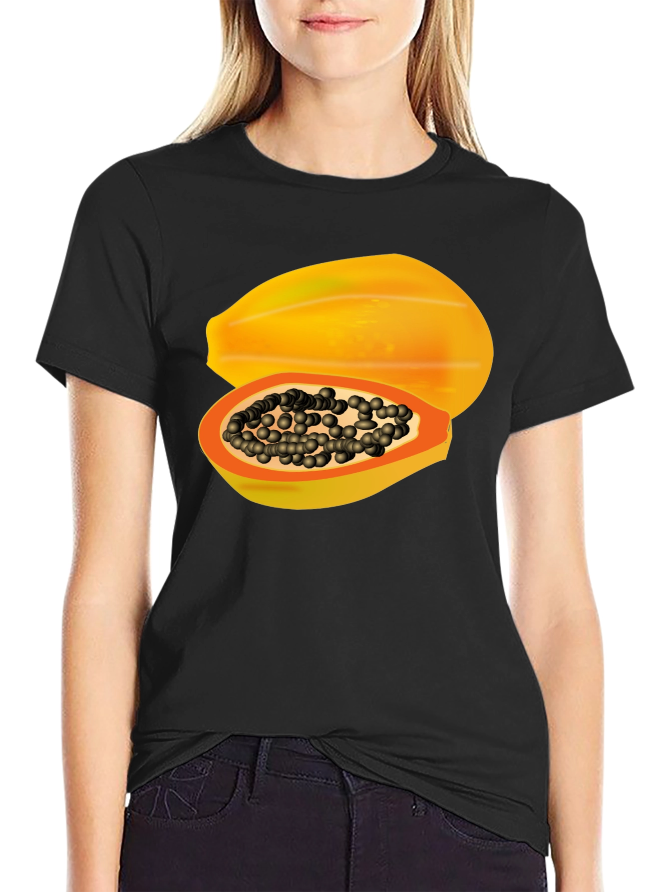 Papaya Graphic Tee - Tropical Fruit T-Shirt