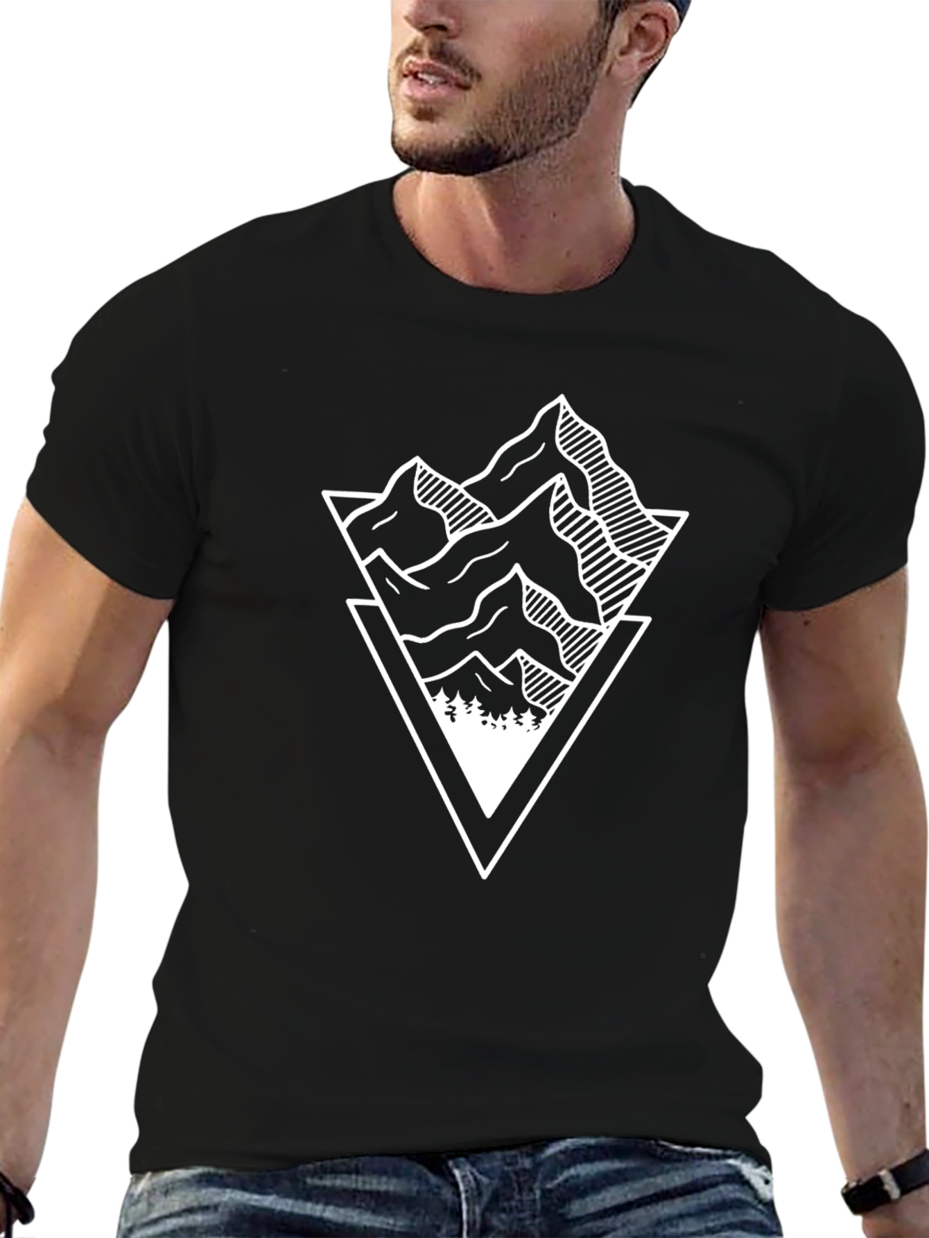 Mountain Peak Graphic Tee - Modern Nature Design