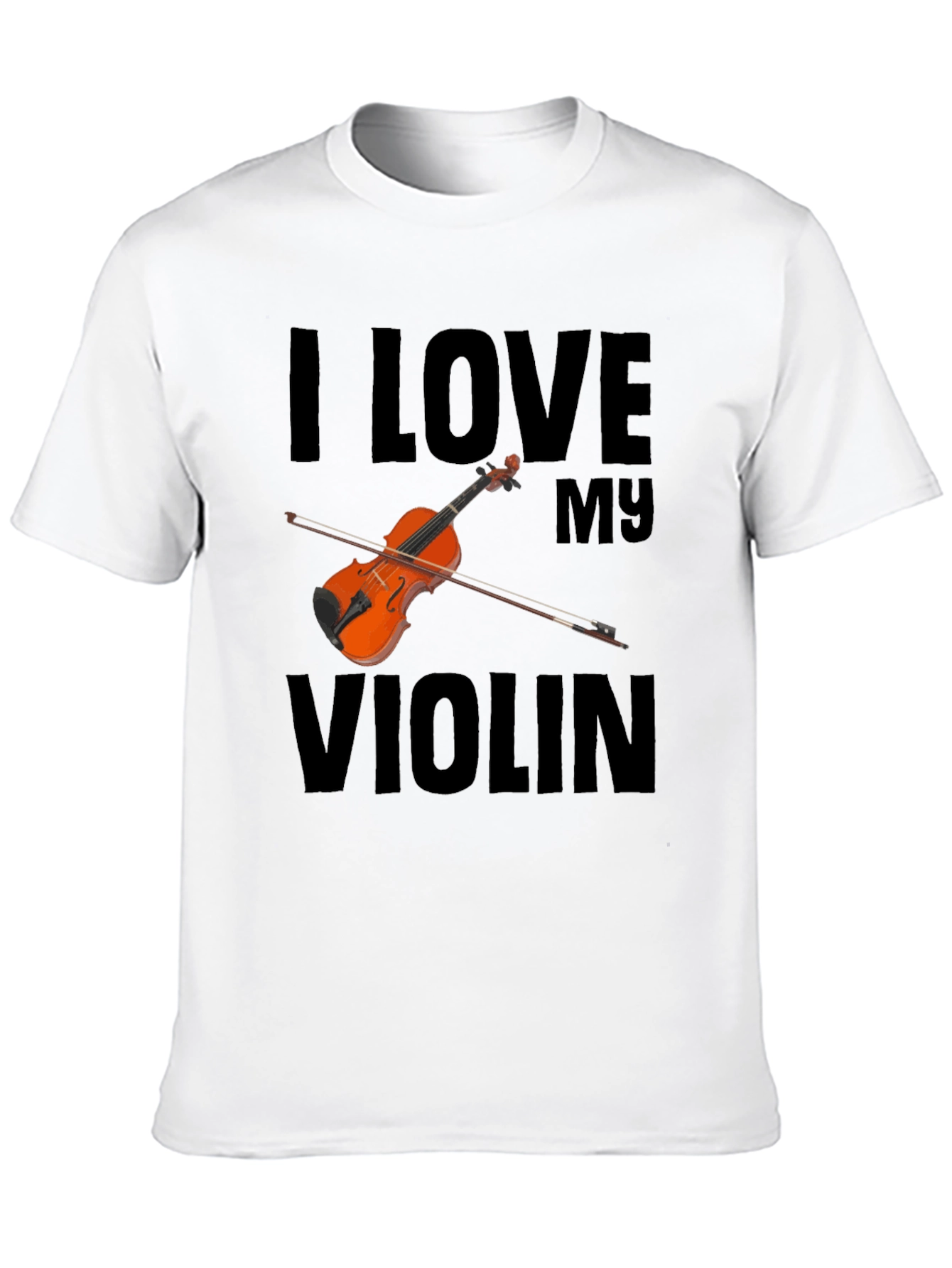 I Love My Violin Black T-Shirt