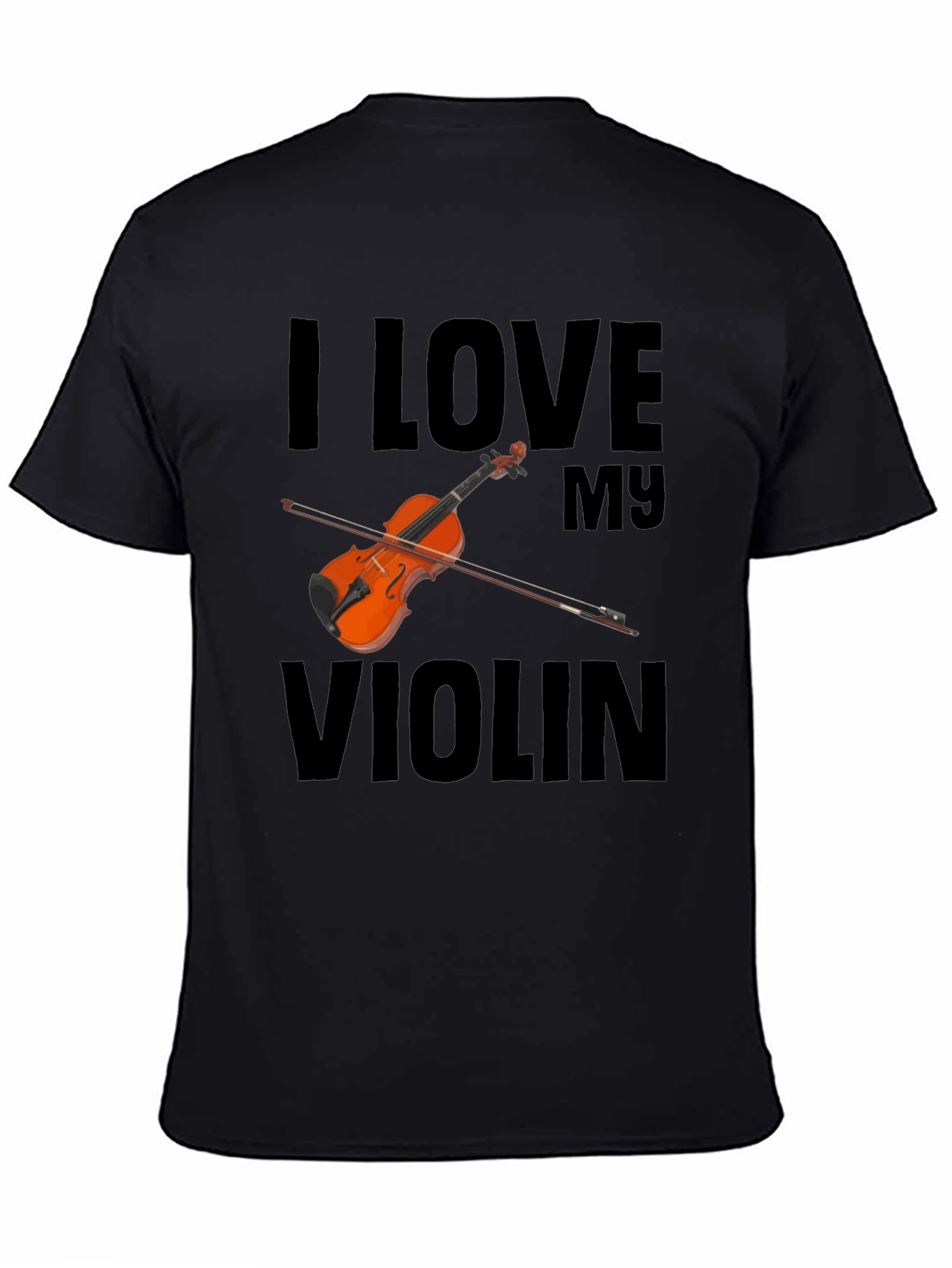 I Love My Violin Black T-Shirt