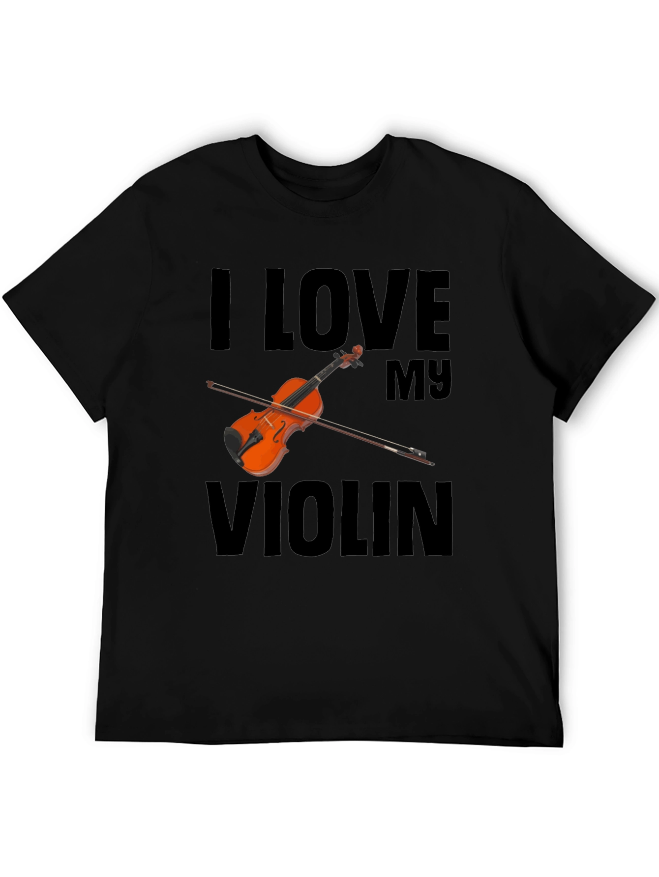 I Love My Violin Black T-Shirt