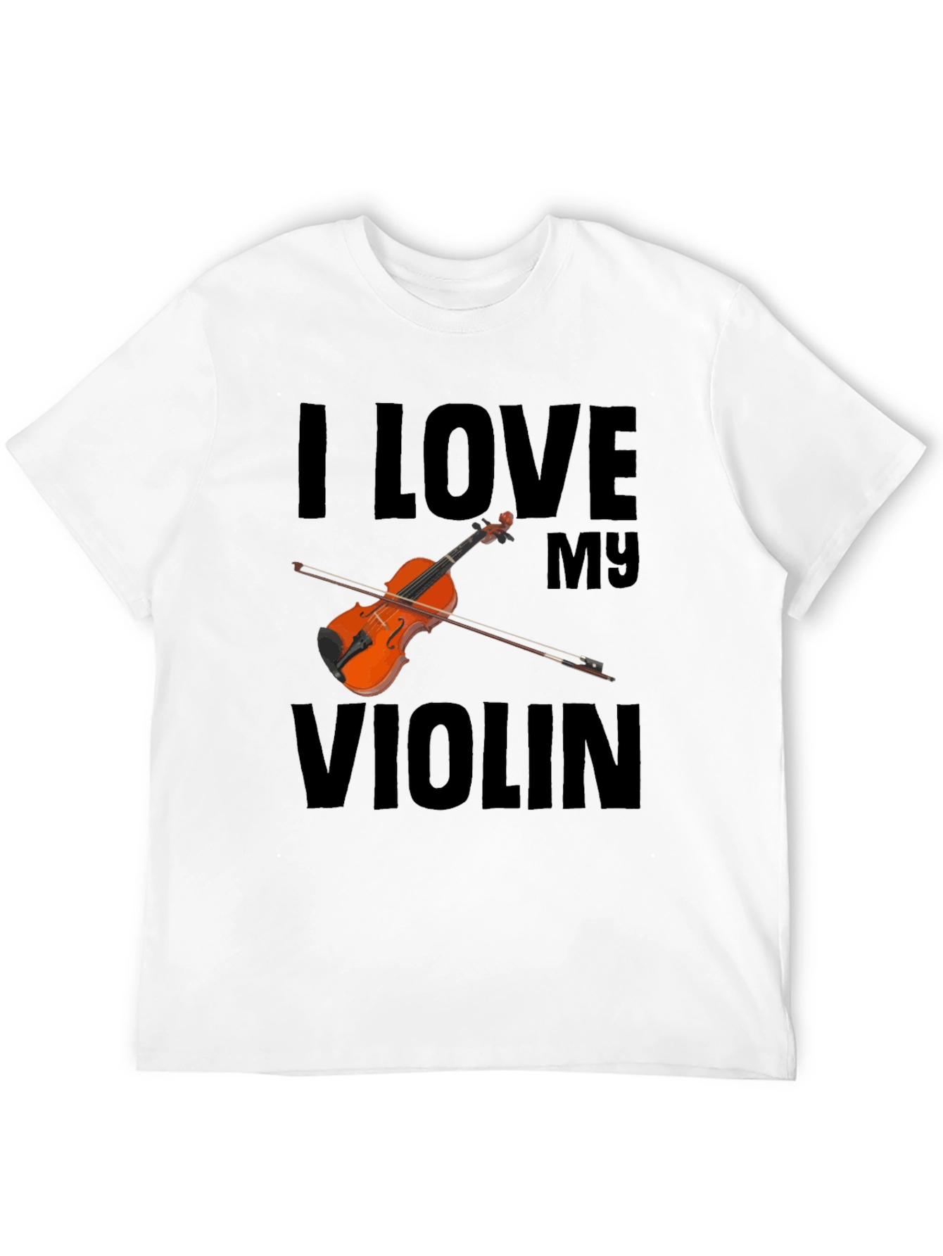 I Love My Violin Black T-Shirt