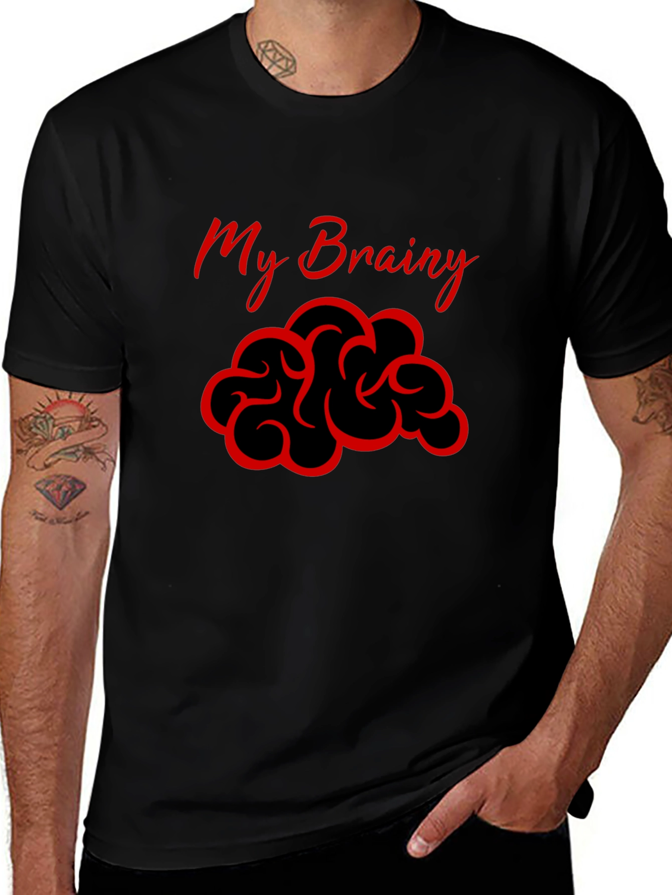 My Brainy Tee - Funny Graphic Novelty T-Shirt