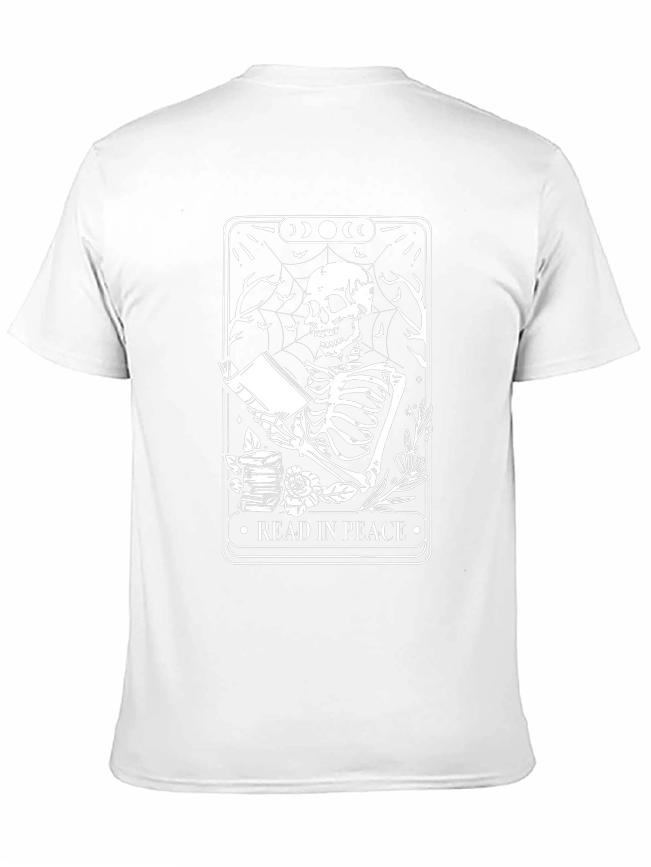 Read in Peace Skeleton Tarot Card T-Shirt