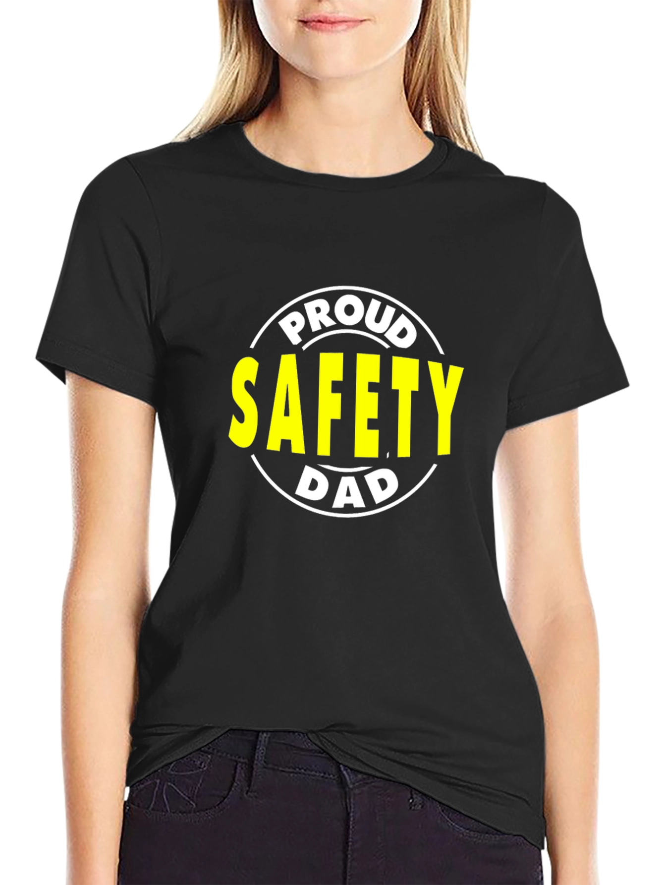 Proud Safety Dad T-Shirt - Black Graphic Tee