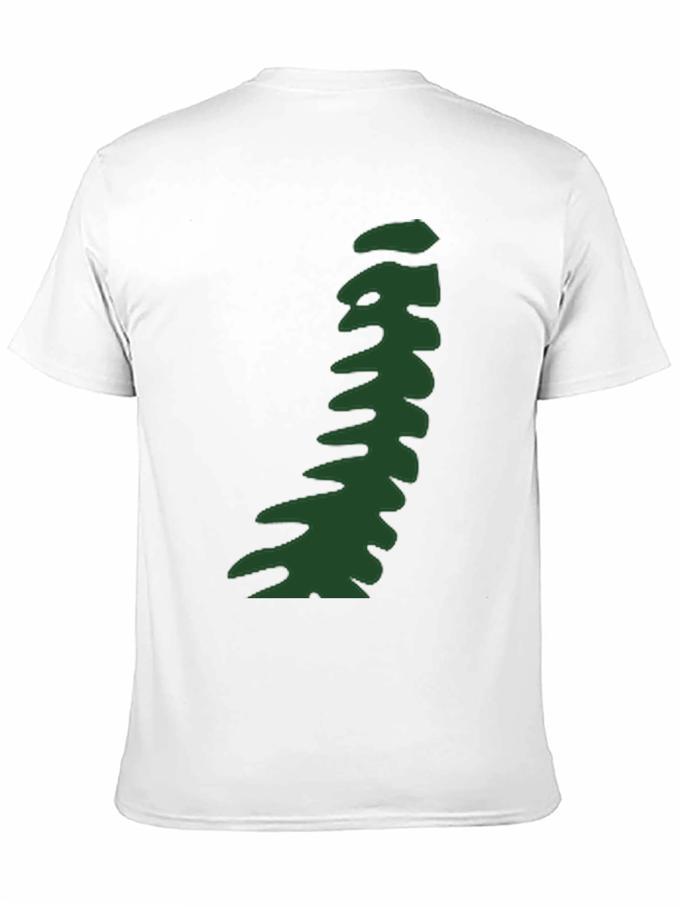 Abstract Green Pattern Black T-Shirt