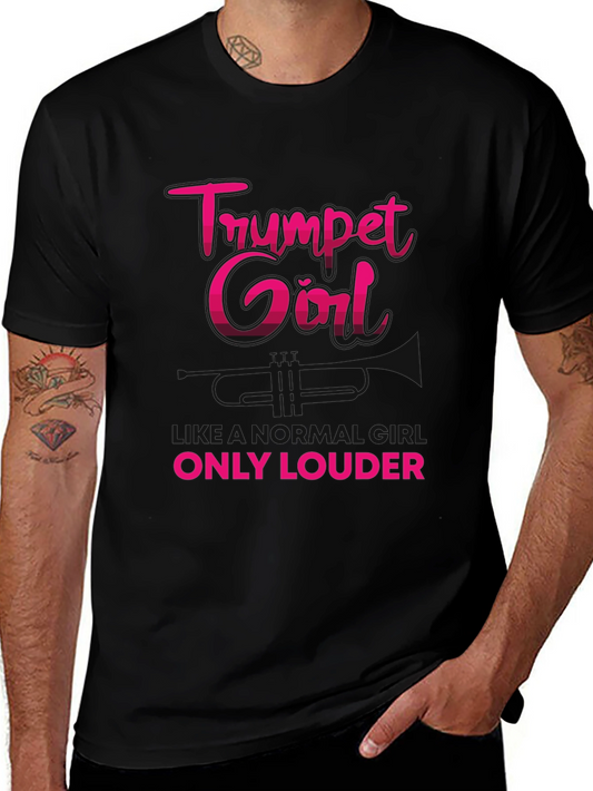 Trumpet Girl T-Shirt - Musicians Graphic Tee