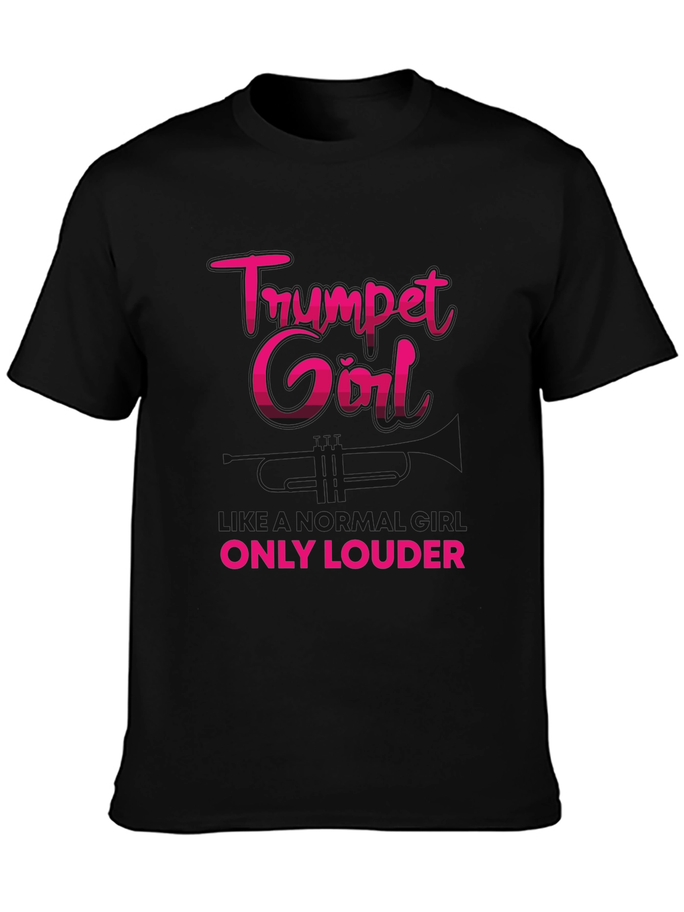 Trumpet Girl T-Shirt - Musicians Graphic Tee