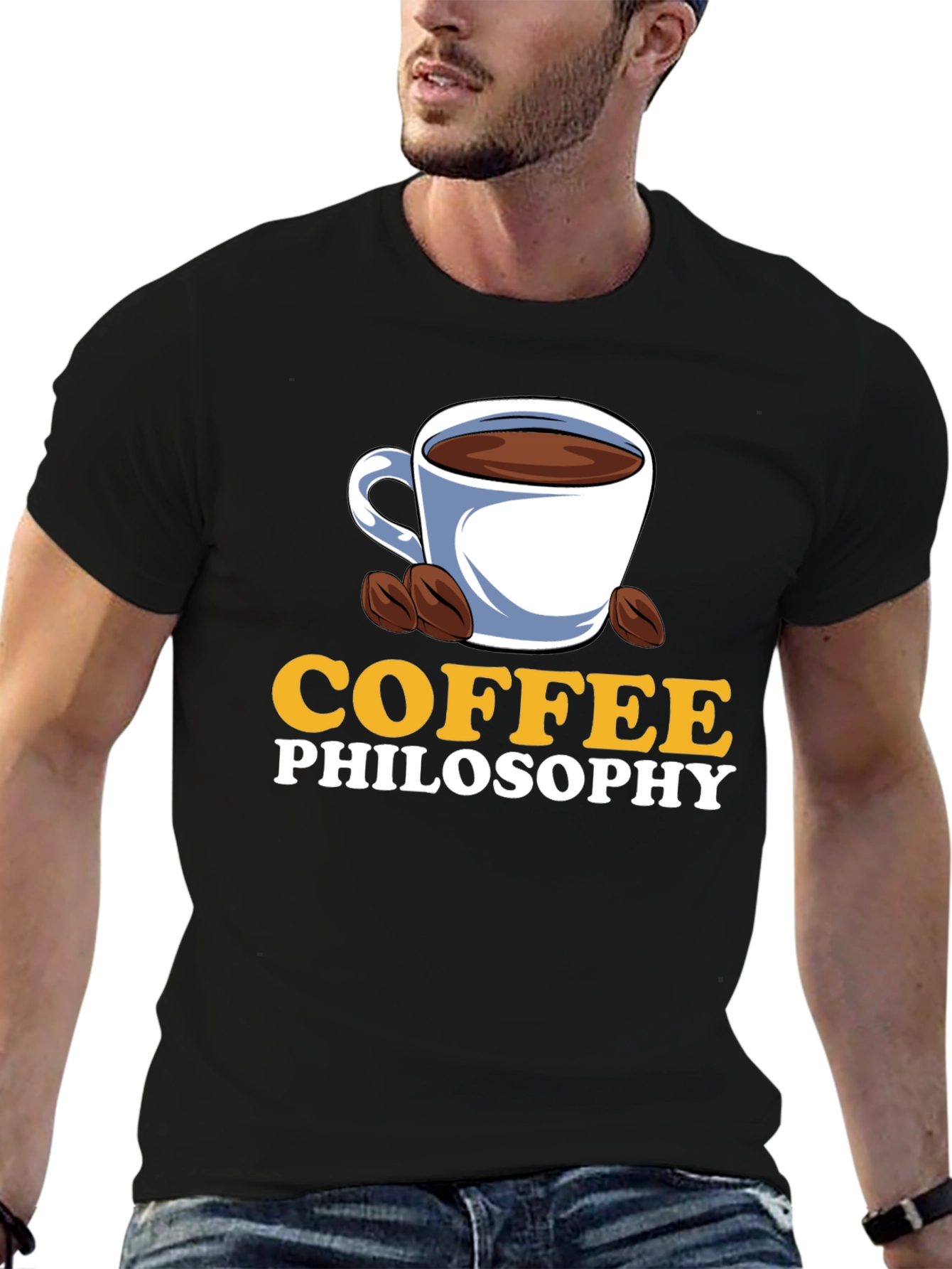 Coffee Philosophy Graphic T-Shirt - Brew Up Some Wisdom