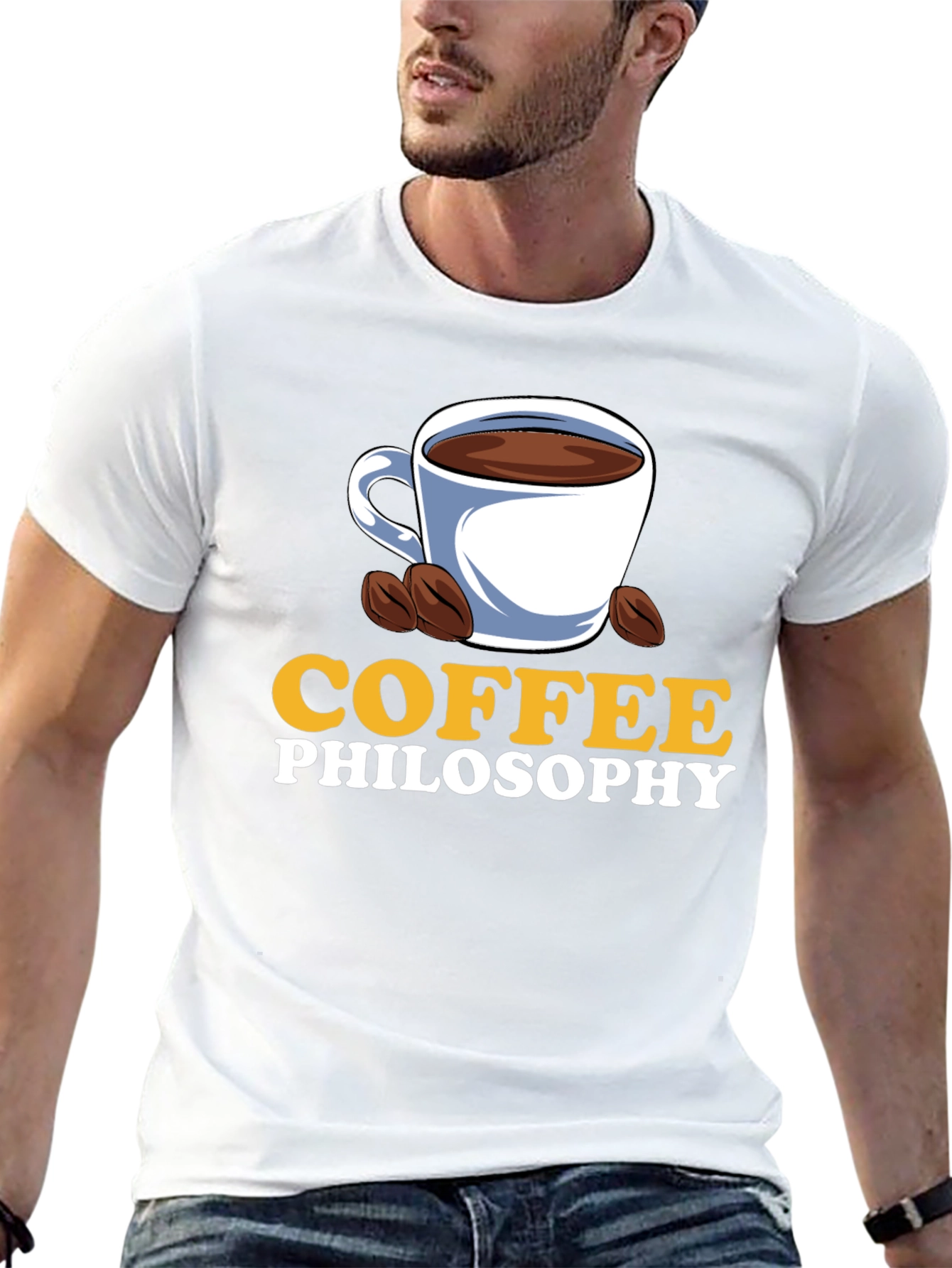 Coffee Philosophy Graphic T-Shirt - Brew Up Some Wisdom