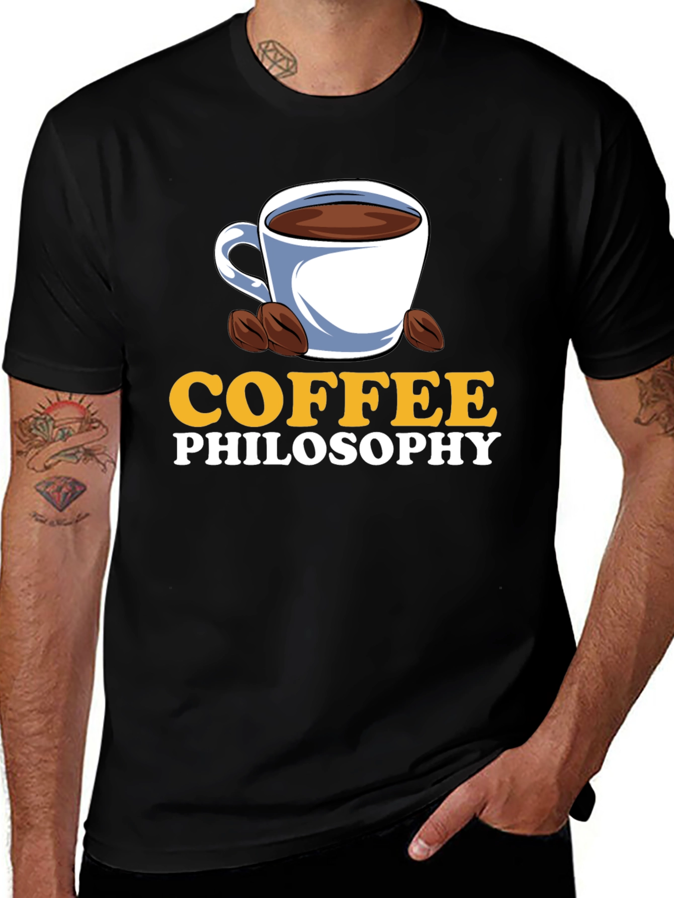 Coffee Philosophy Graphic T-Shirt - Brew Up Some Wisdom