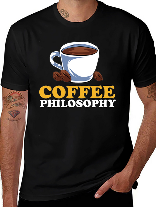 Coffee Philosophy Graphic T-Shirt - Brew Up Some Wisdom
