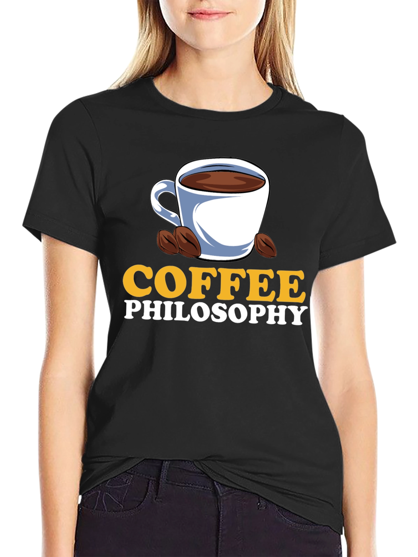 Coffee Philosophy Graphic T-Shirt - Brew Up Some Wisdom