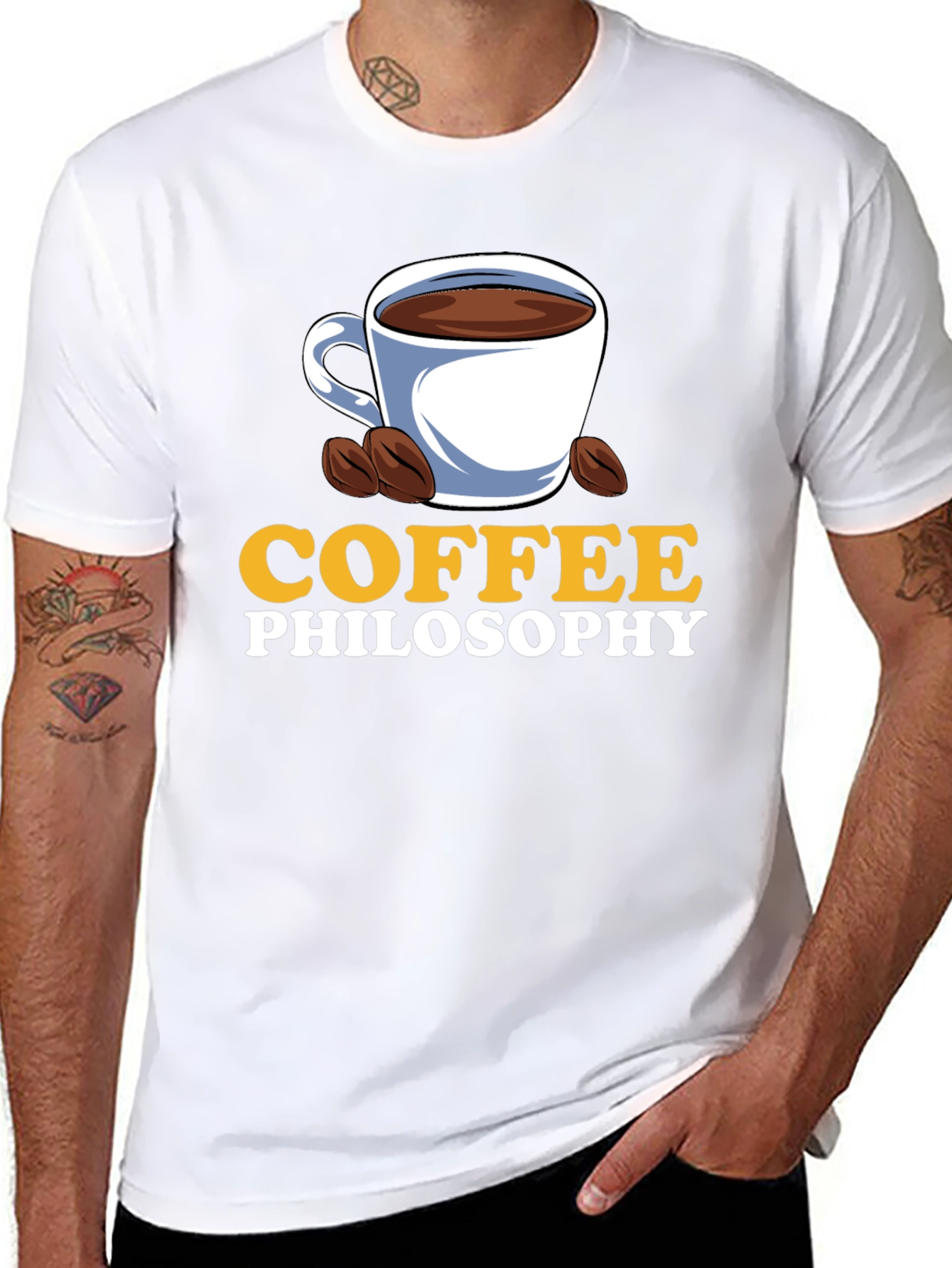Coffee Philosophy Graphic T-Shirt - Brew Up Some Wisdom