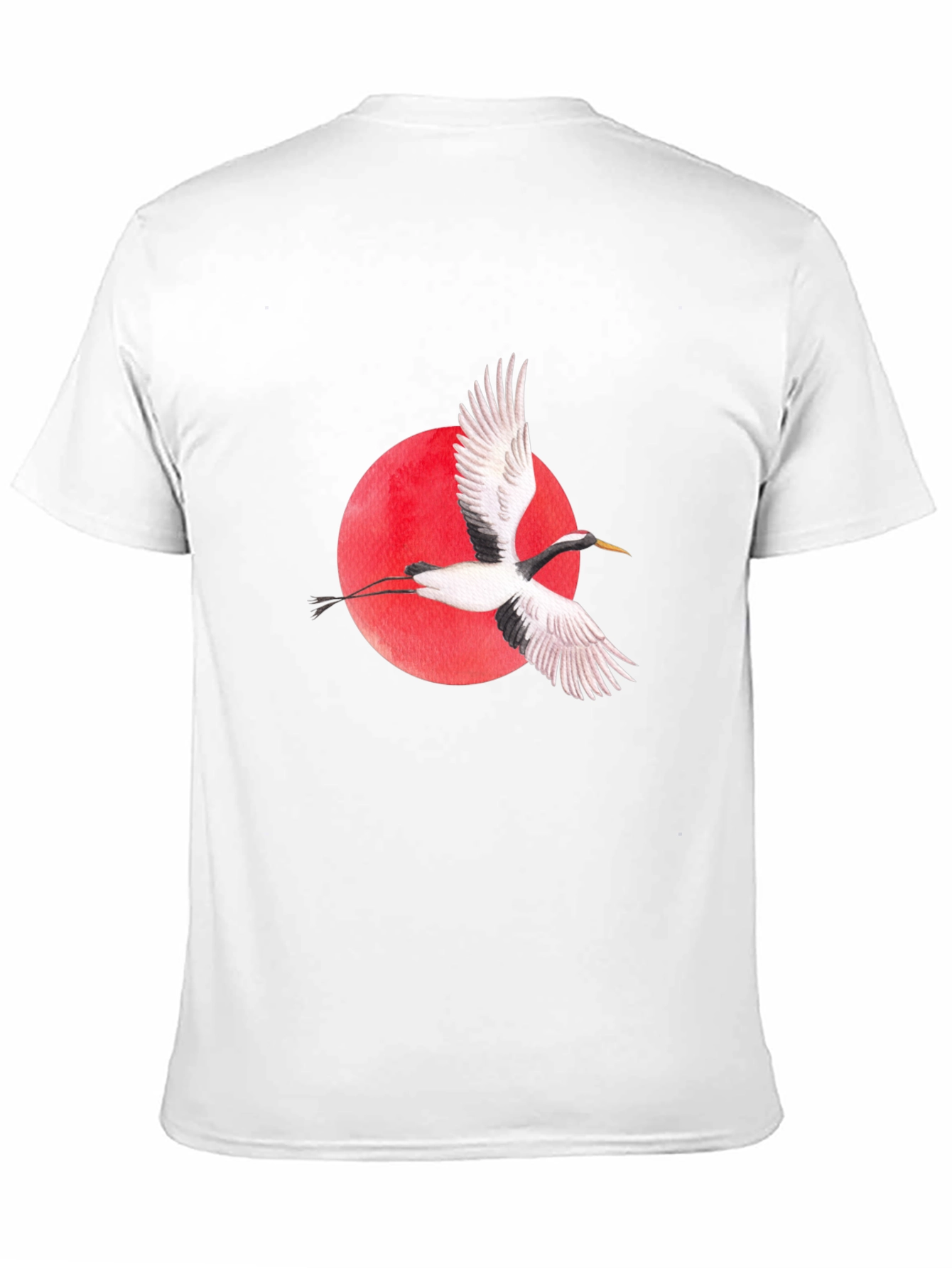 Crane & Red Sun Black T-Shirt