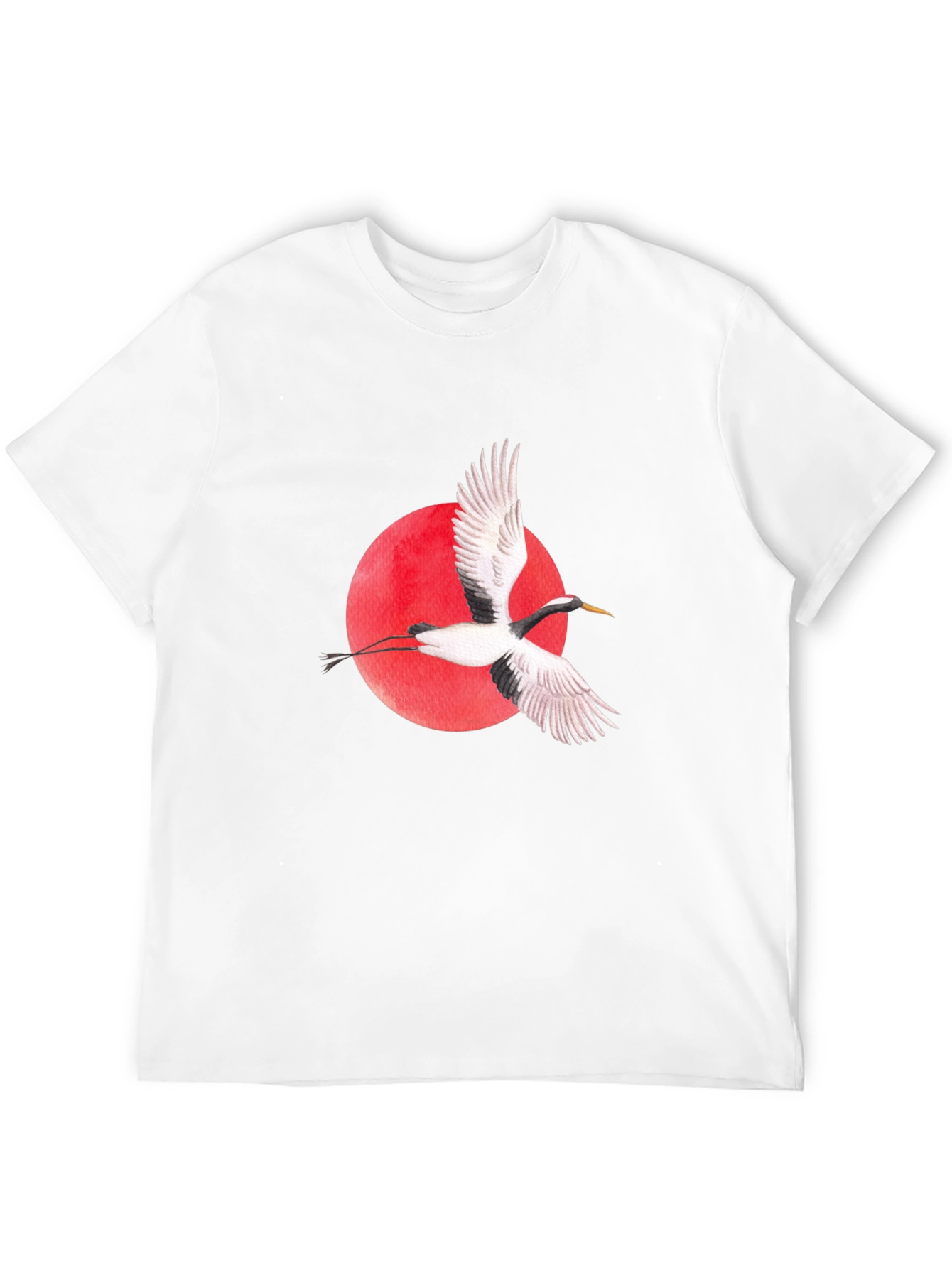 Crane & Red Sun Black T-Shirt