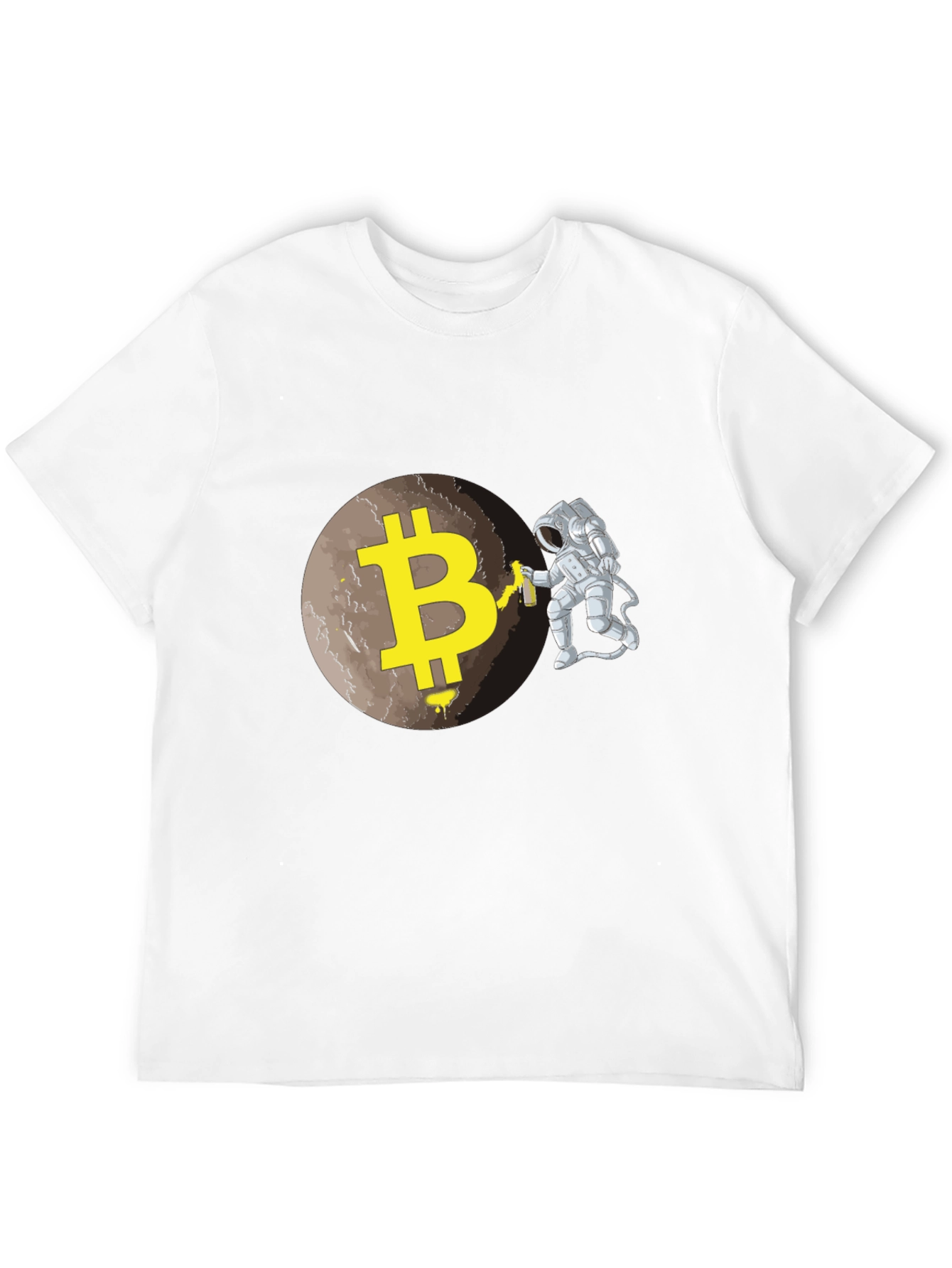 Bitcoin Moon Astronaut Graphic T-Shirt