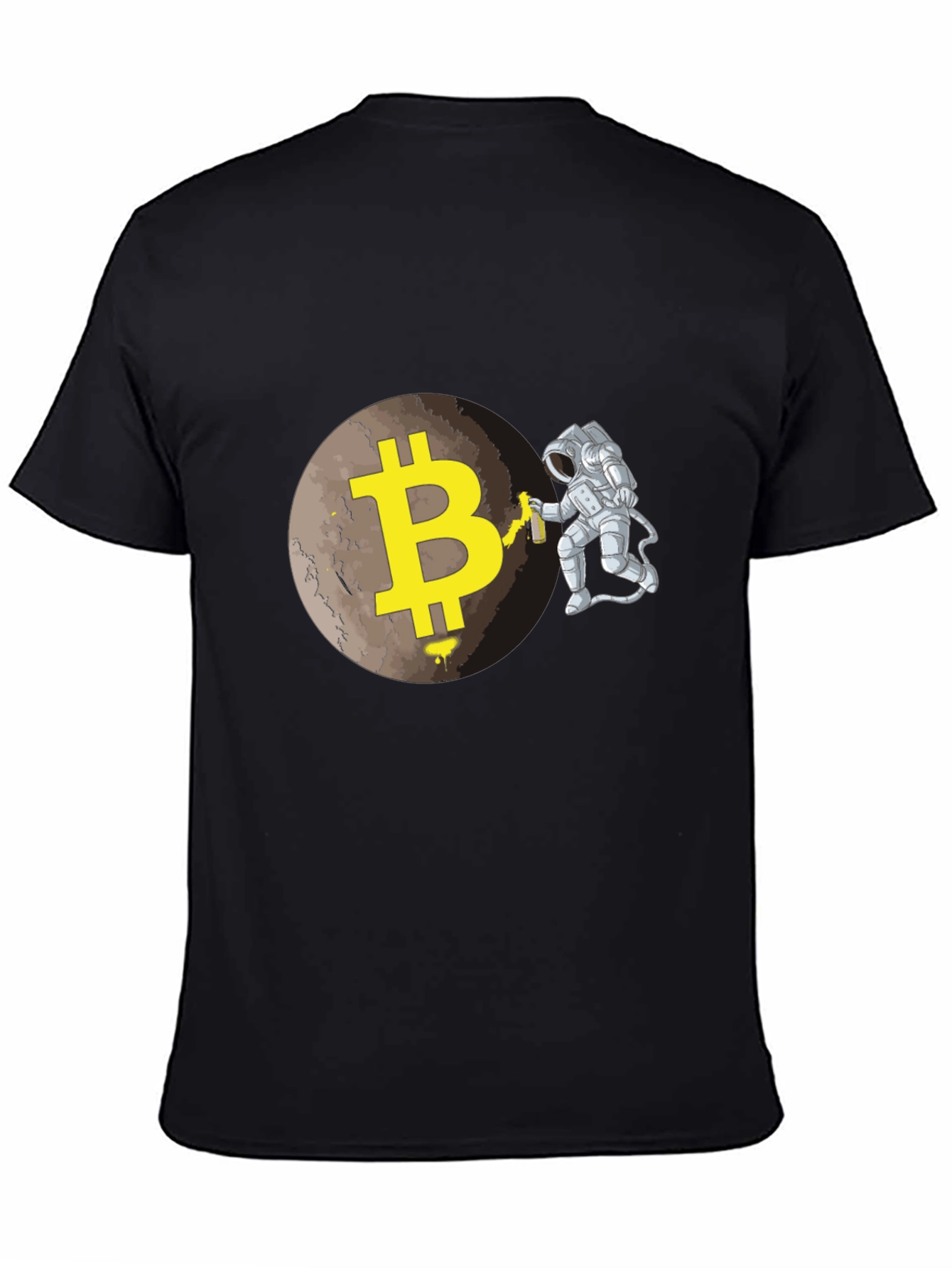 Bitcoin Moon Astronaut Graphic T-Shirt