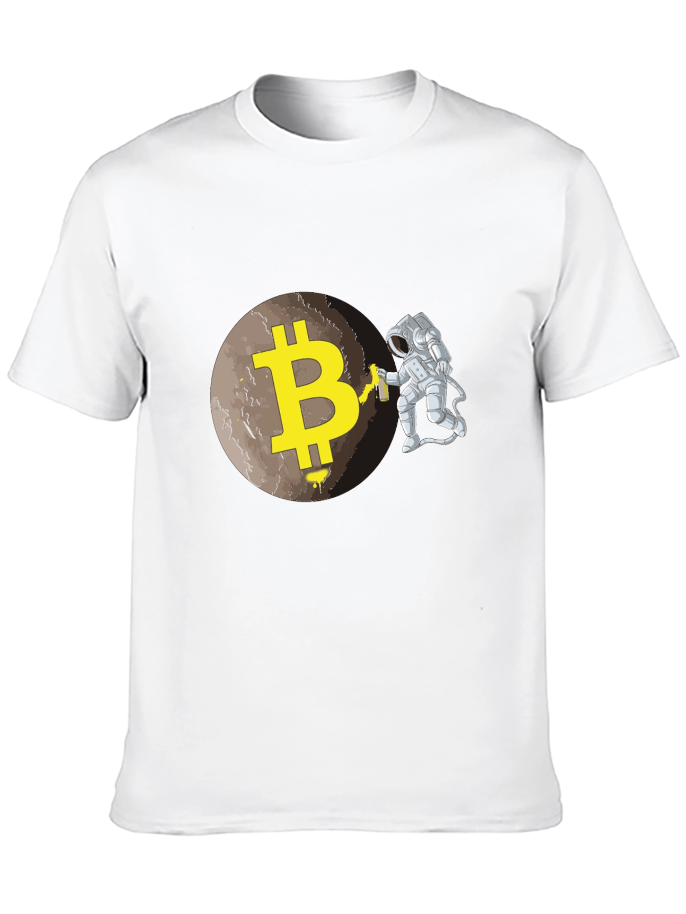 Bitcoin Moon Astronaut Graphic T-Shirt