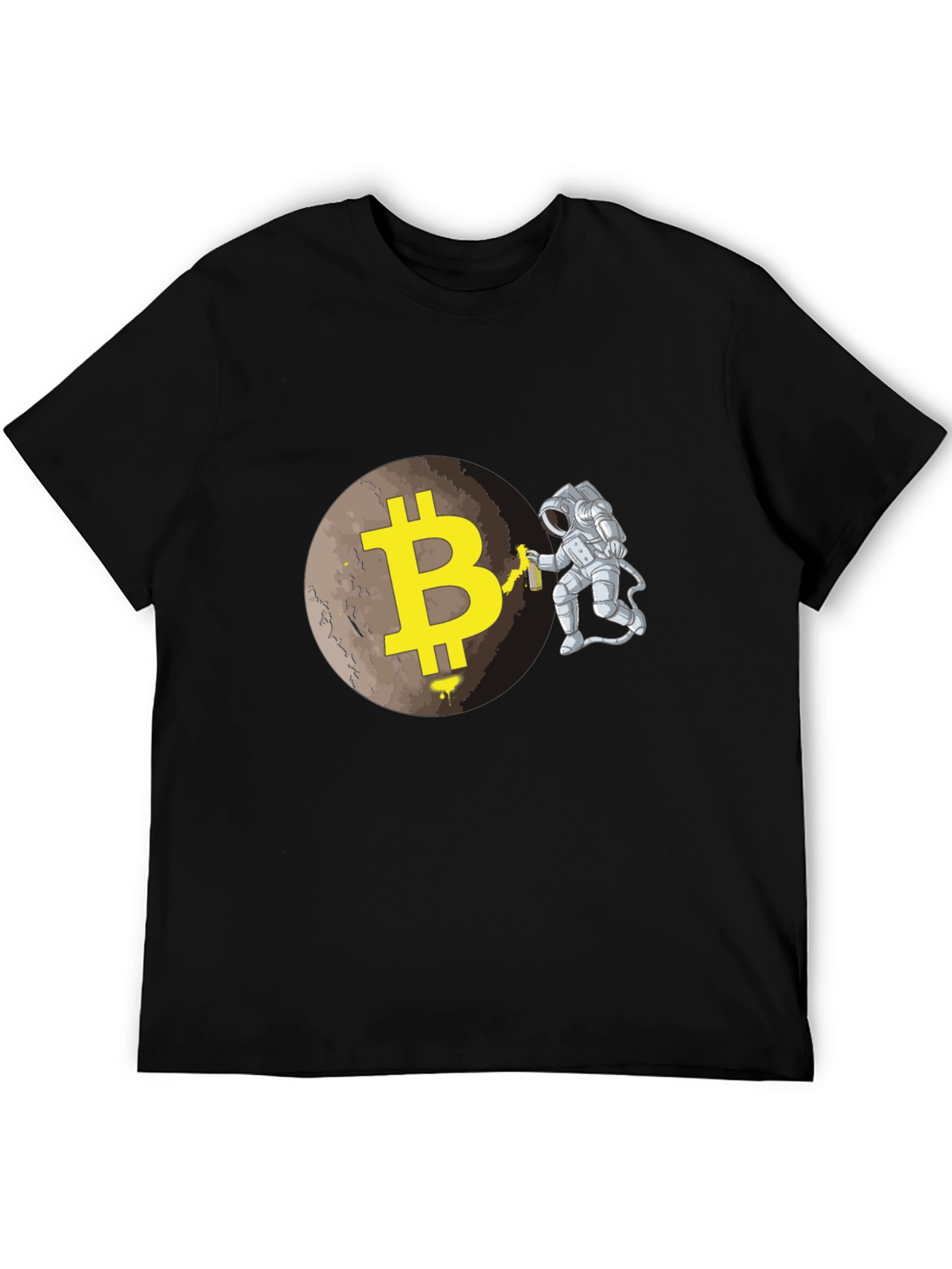Bitcoin Moon Astronaut Graphic T-Shirt