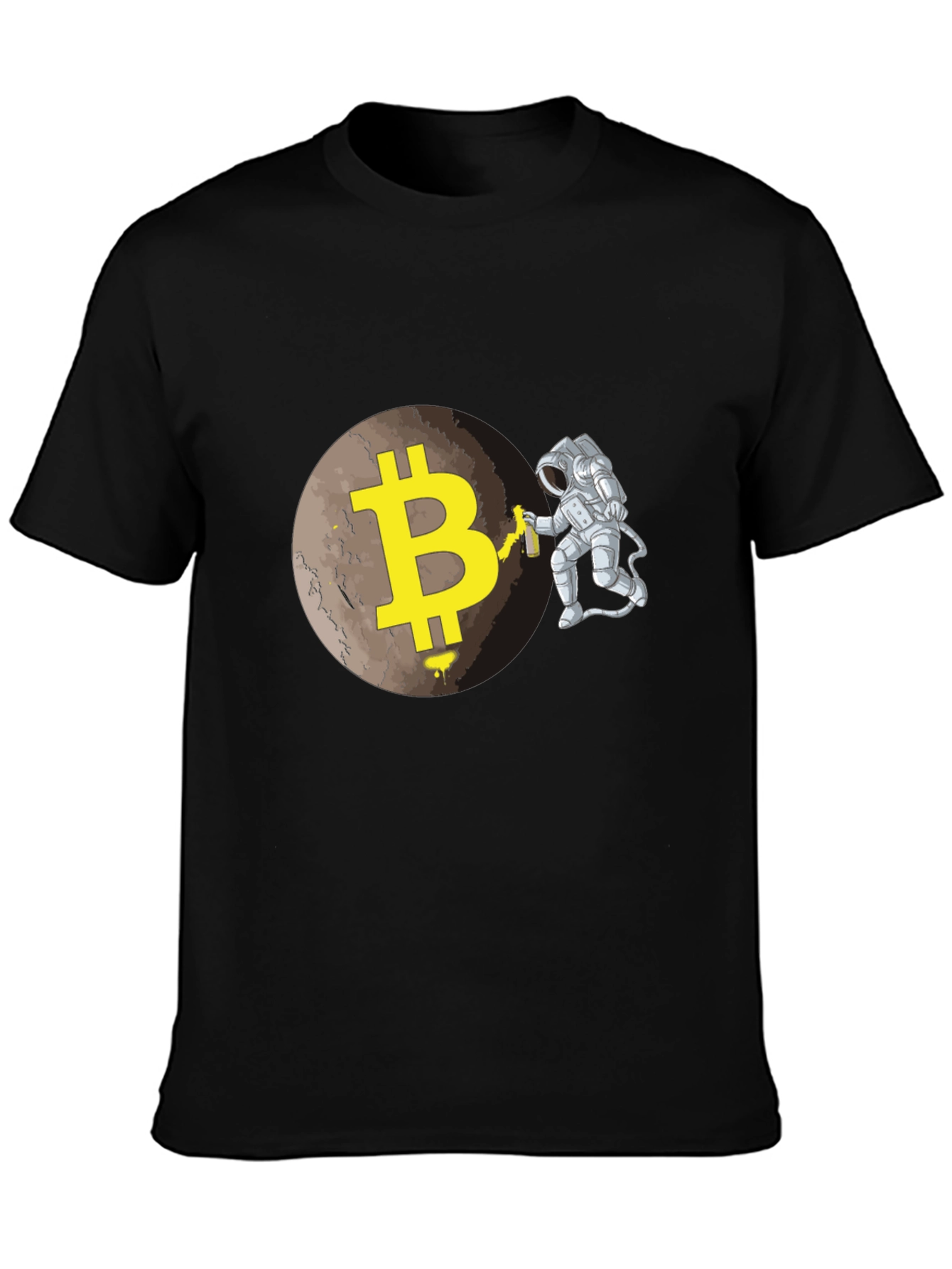Bitcoin Moon Astronaut Graphic T-Shirt