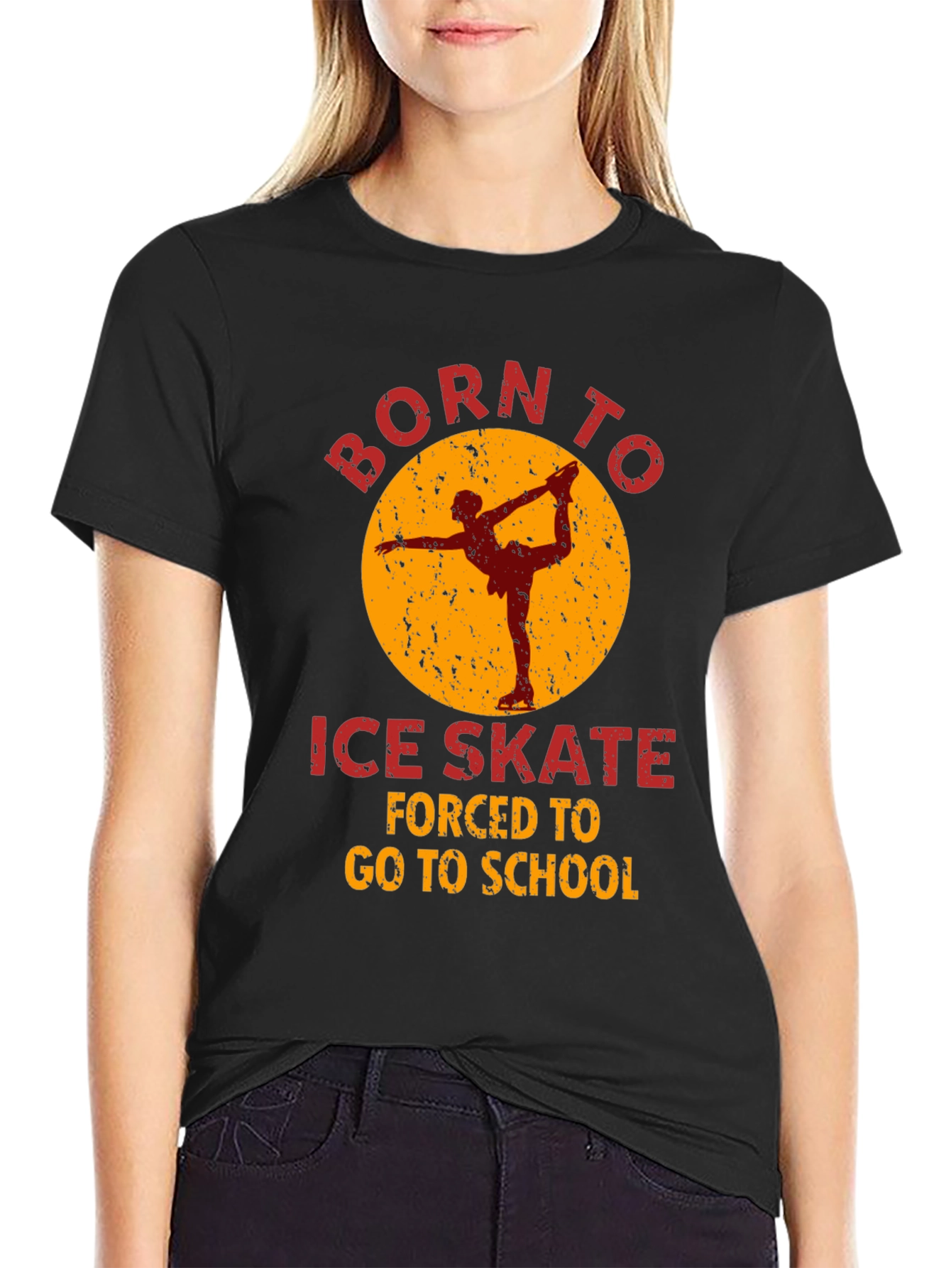 Born To Ice Skate Graphic T-Shirt