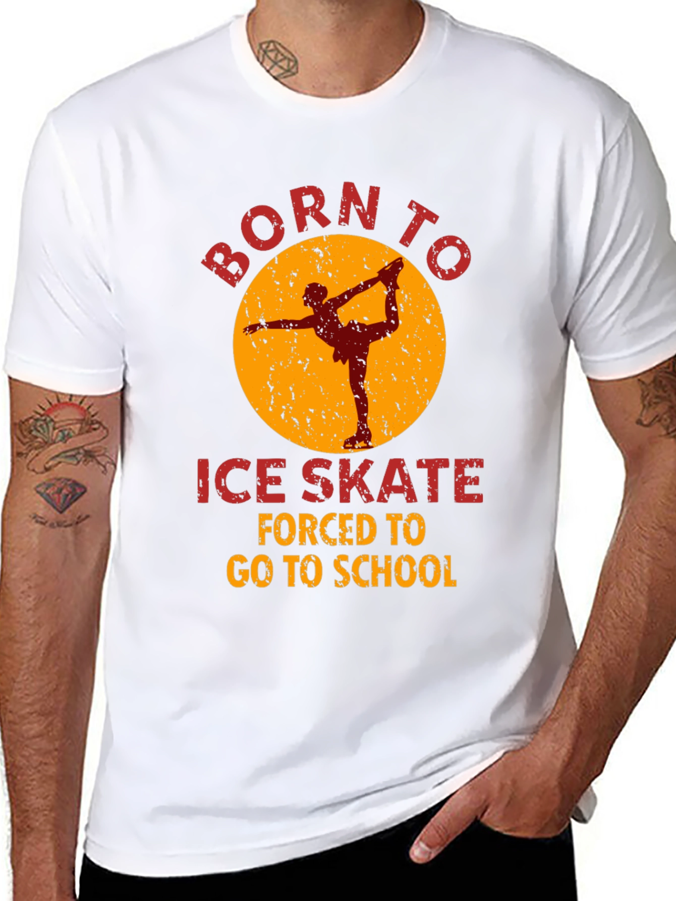 Born To Ice Skate Graphic T-Shirt