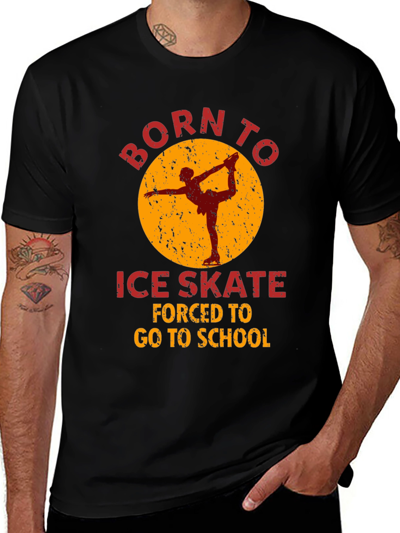 Born To Ice Skate Graphic T-Shirt