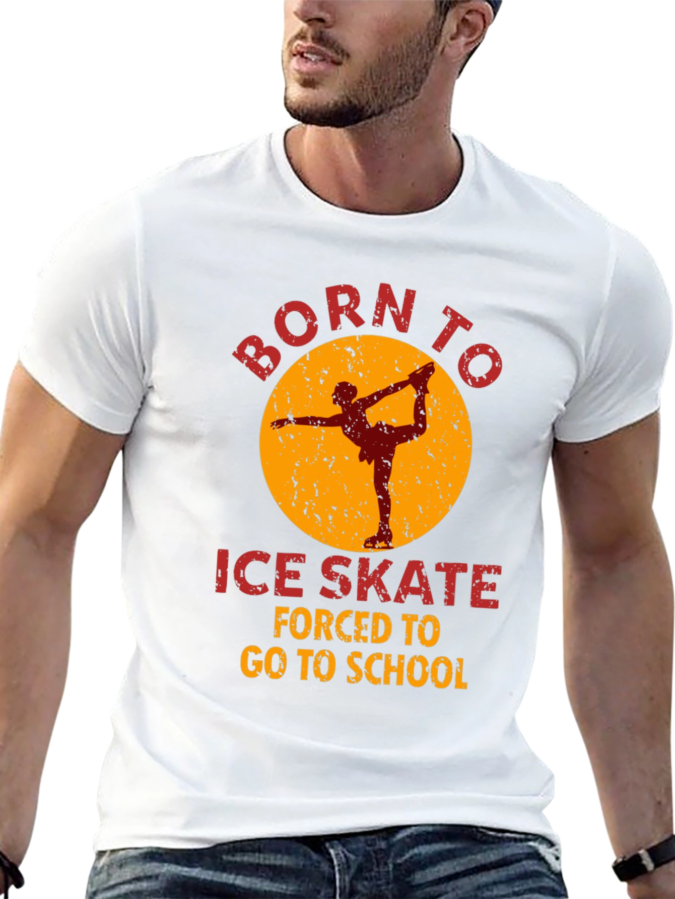 Born To Ice Skate Graphic T-Shirt