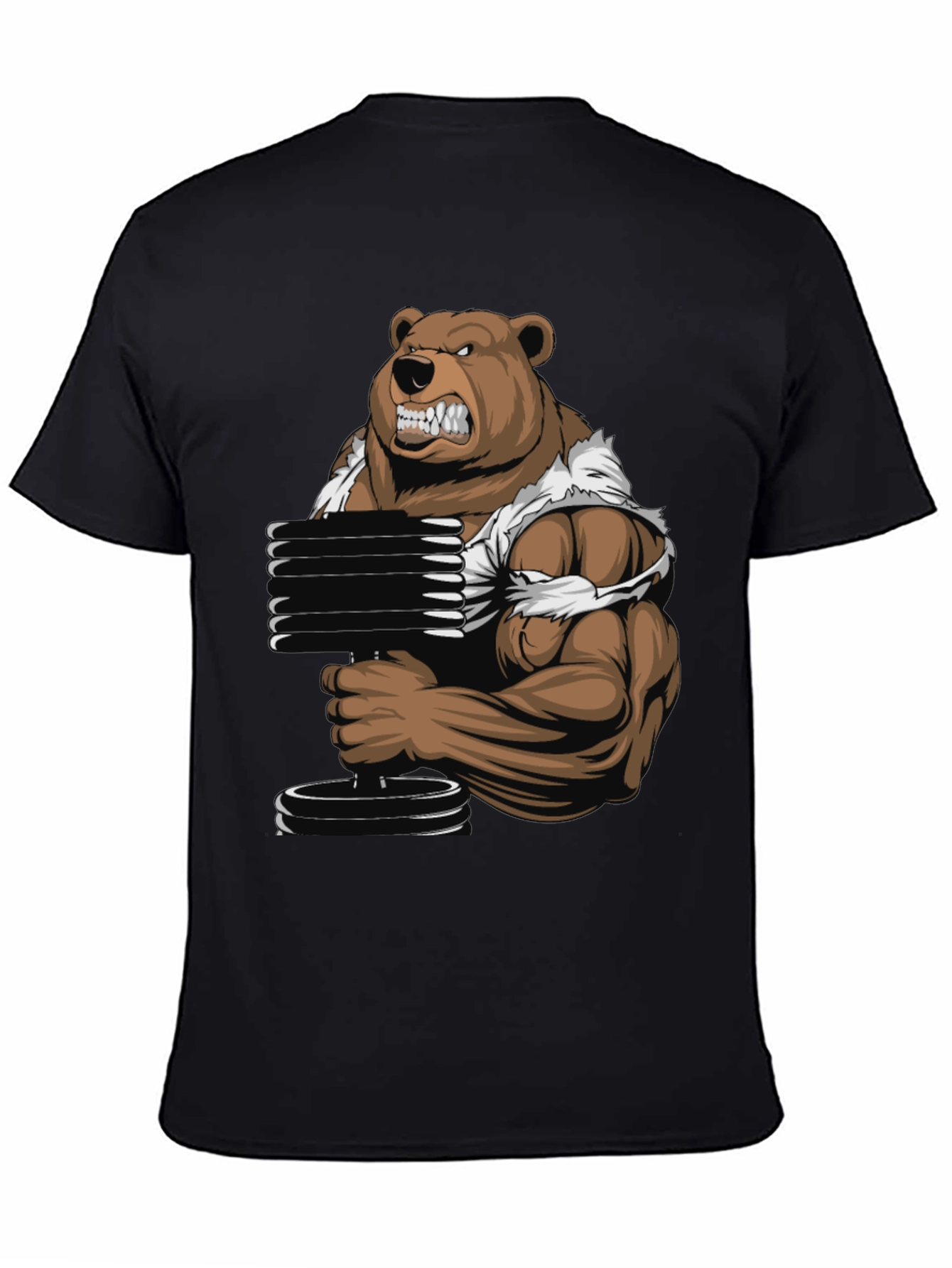 Bear Lifting Weights Graphic Tee