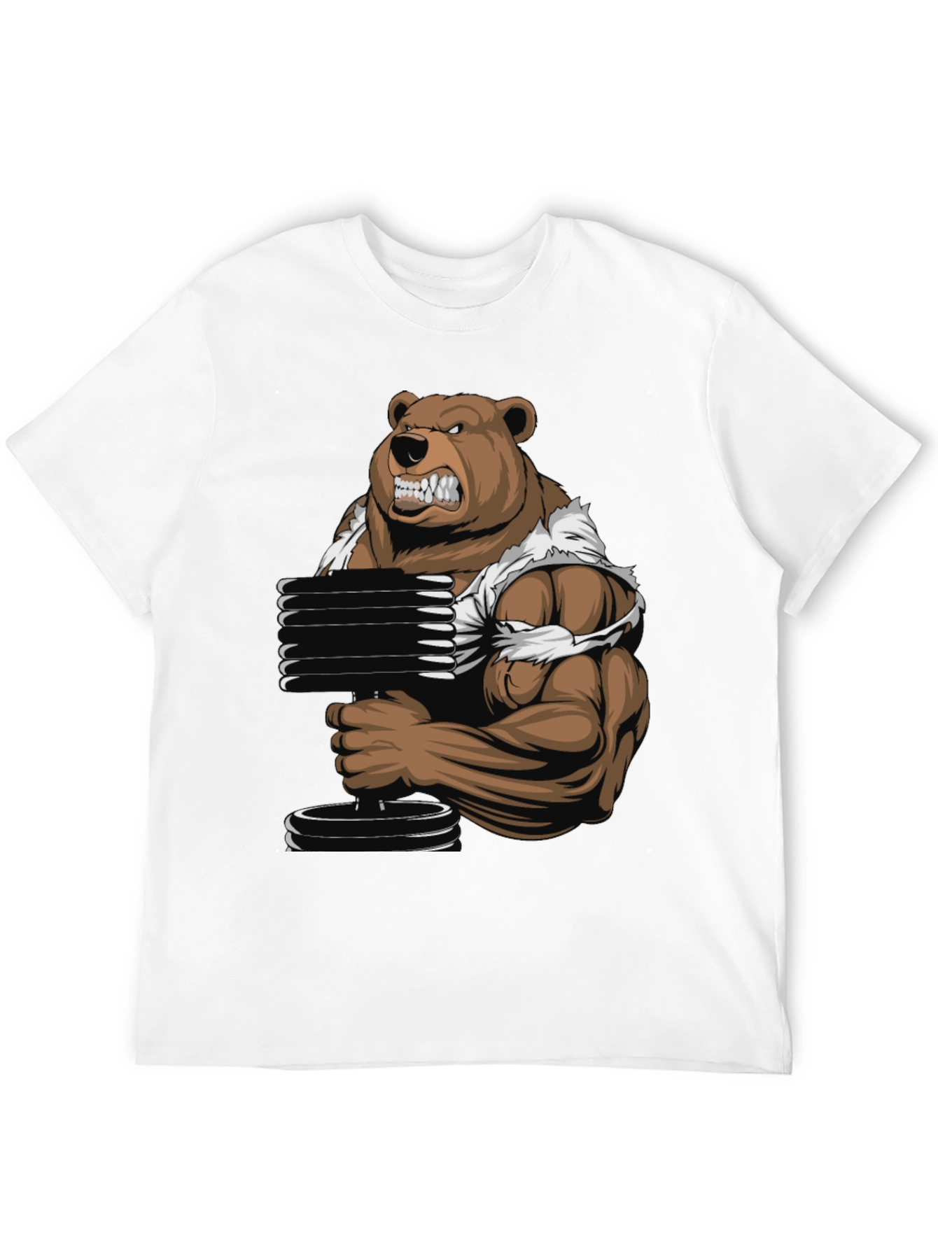 Bear Lifting Weights Graphic Tee