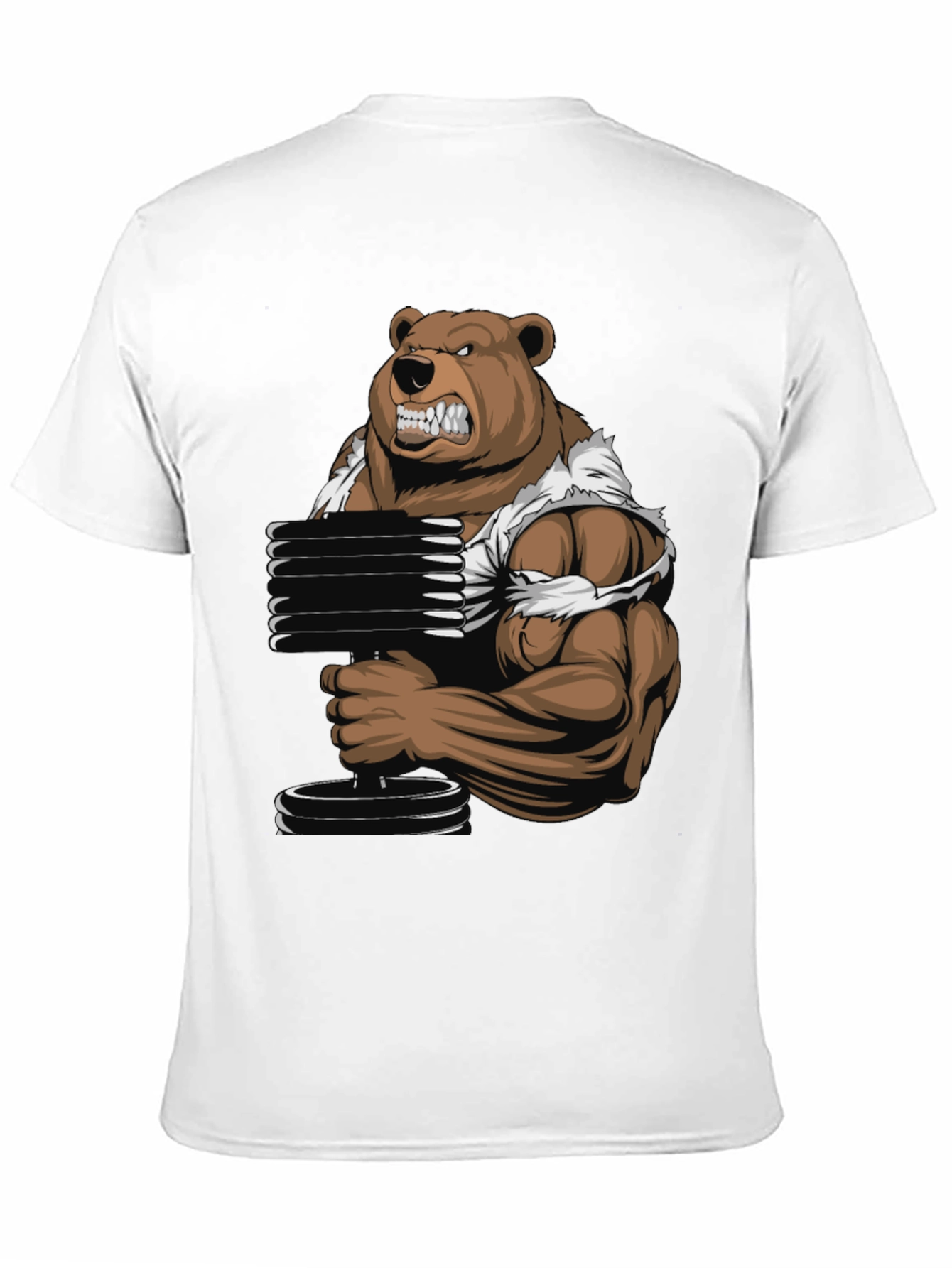 Bear Lifting Weights Graphic Tee