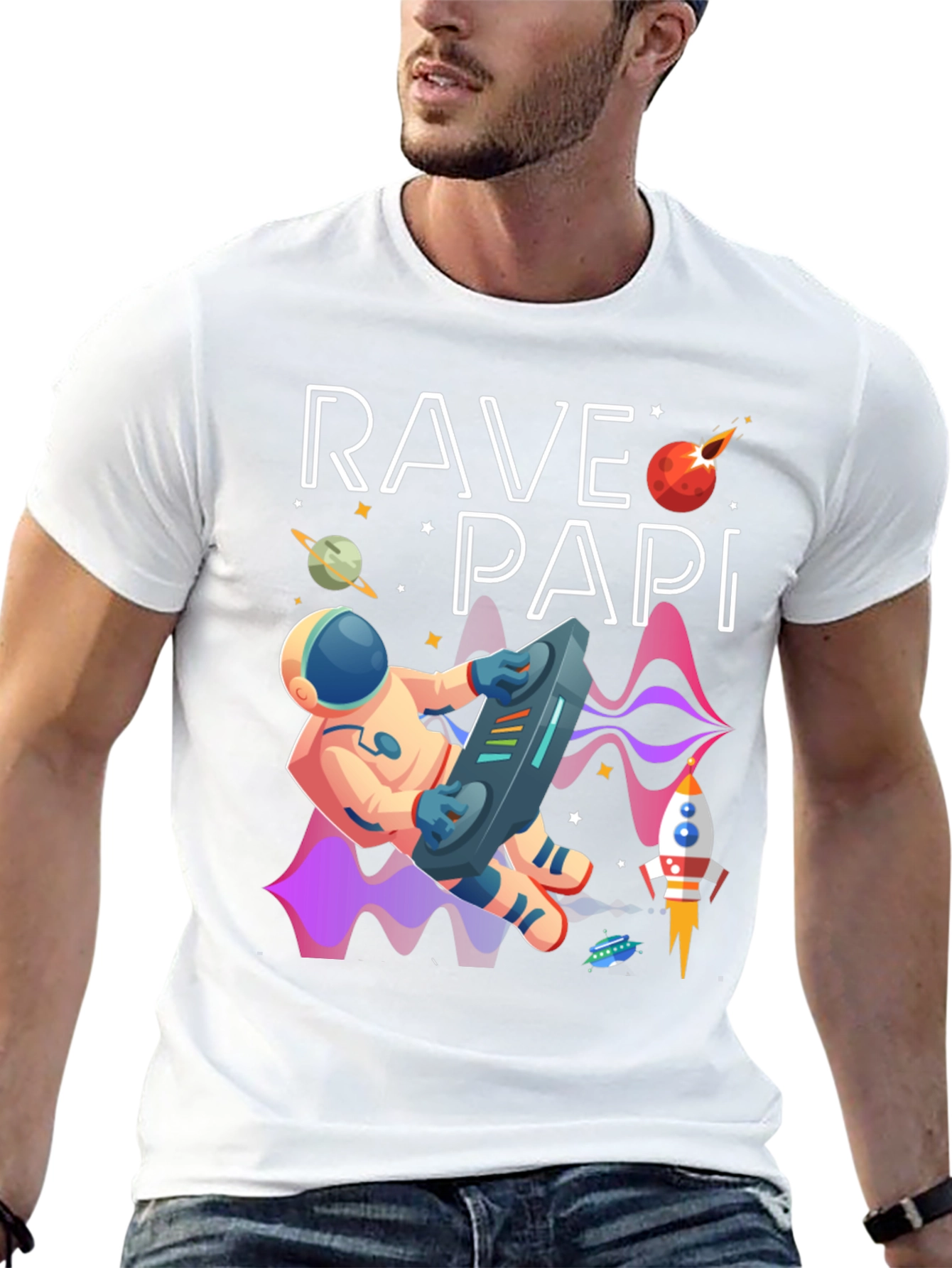 Rave Papi Space DJ Graphic Tee