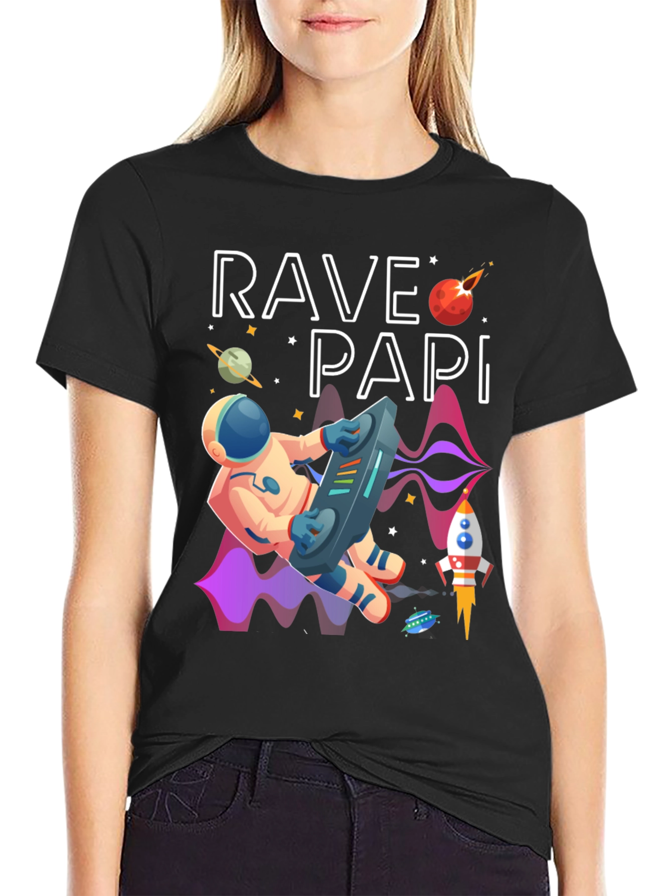 Rave Papi Space DJ Graphic Tee