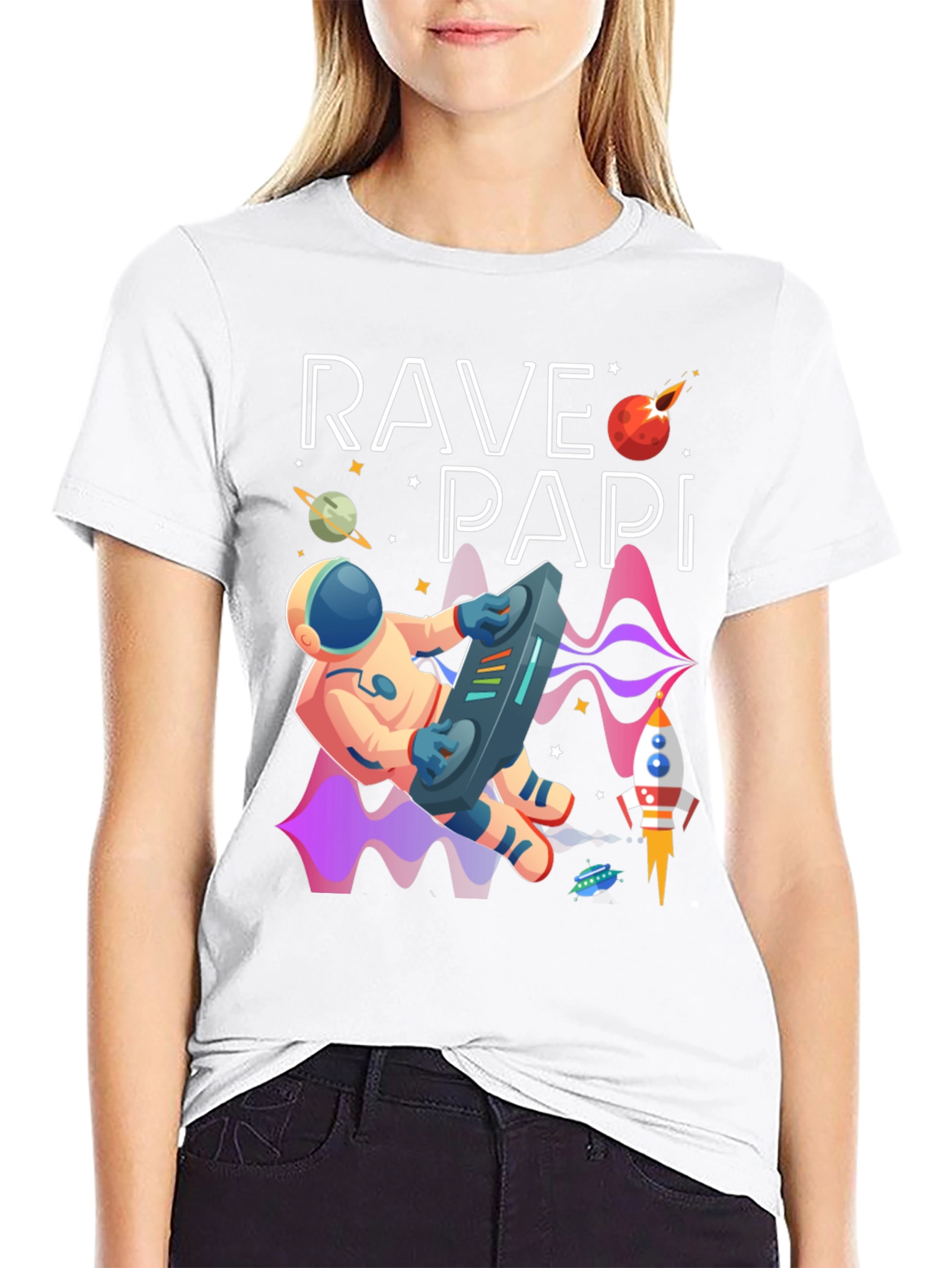 Rave Papi Space DJ Graphic Tee