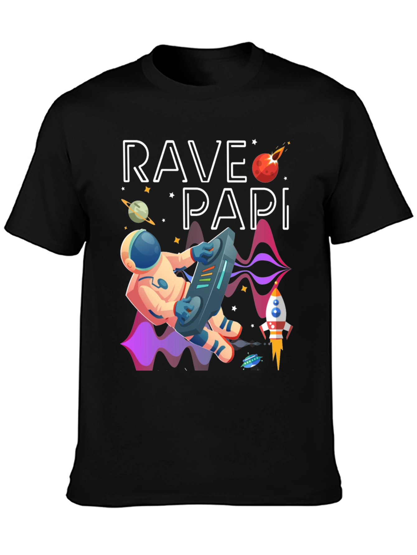 Rave Papi Space DJ Graphic Tee