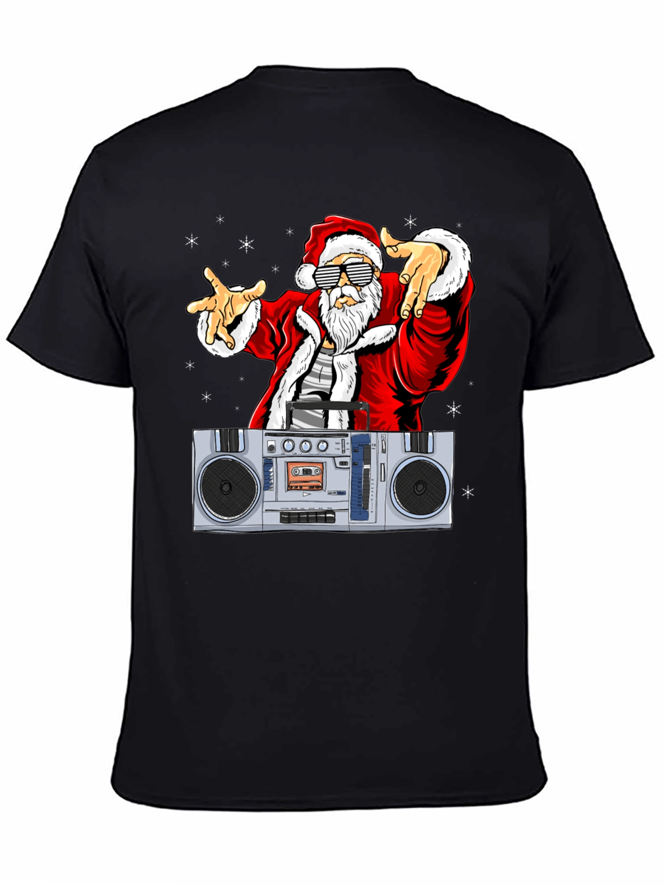 Cool Santa Boombox Graphic Tee
