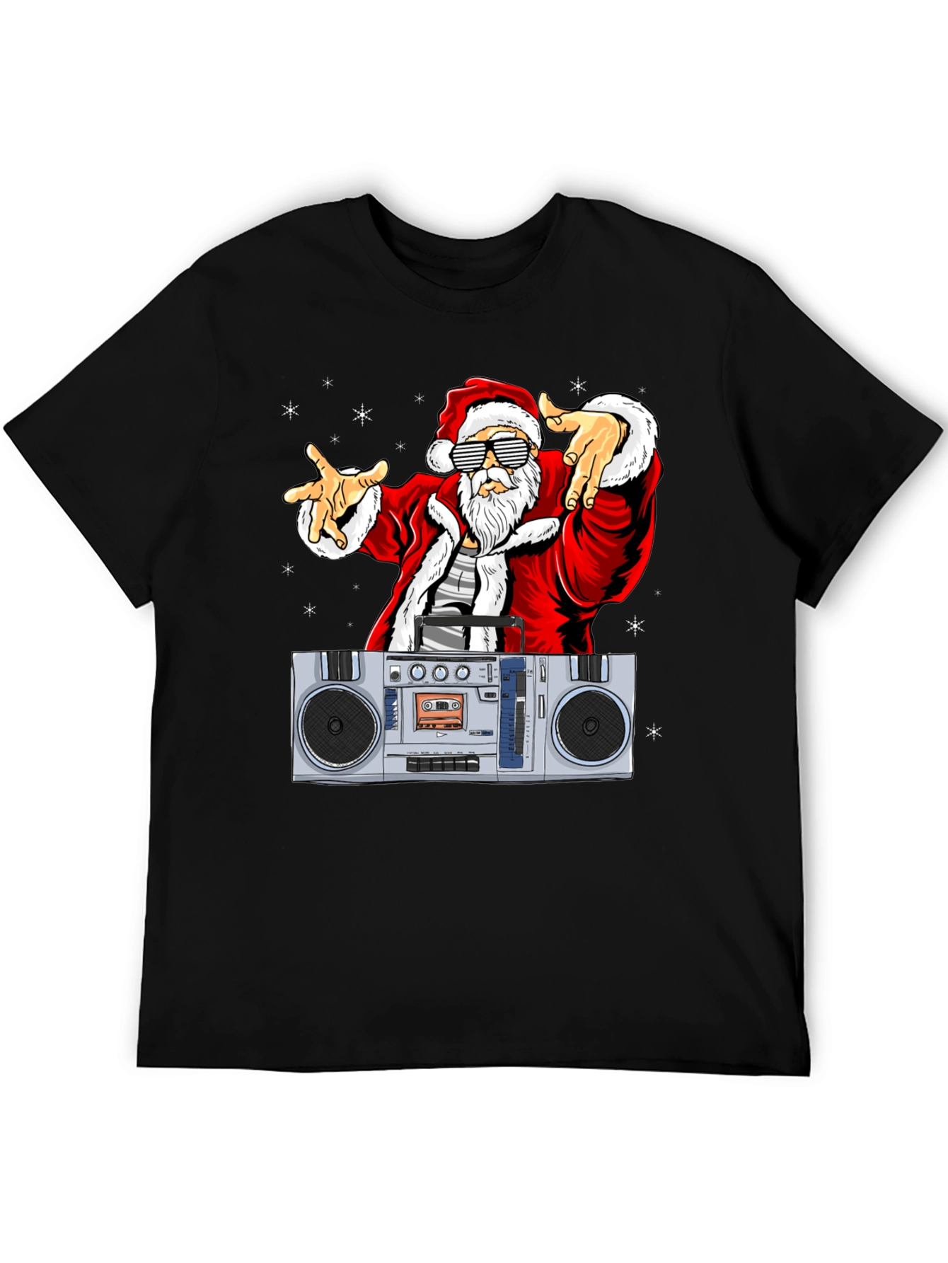 Cool Santa Boombox Graphic Tee
