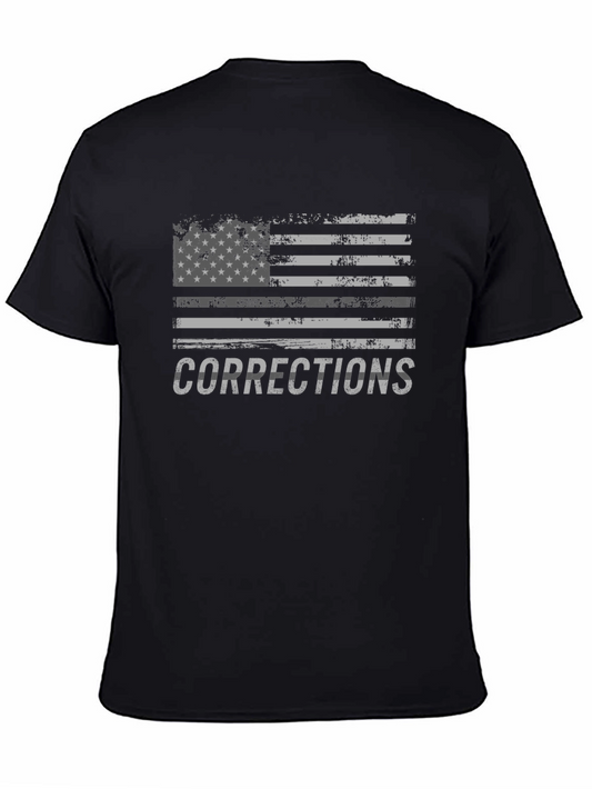 Corrections Officer Thin Blue Line Flag T-Shirt