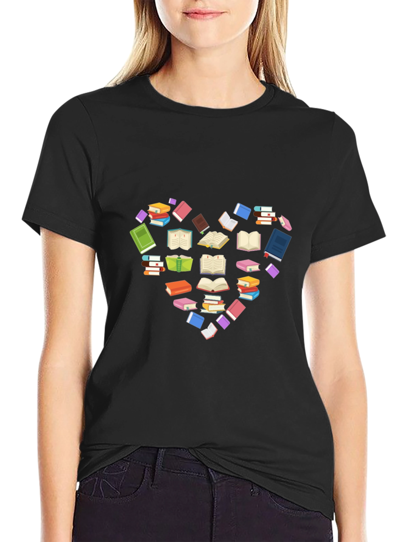 Book Lover Heart T-Shirt
