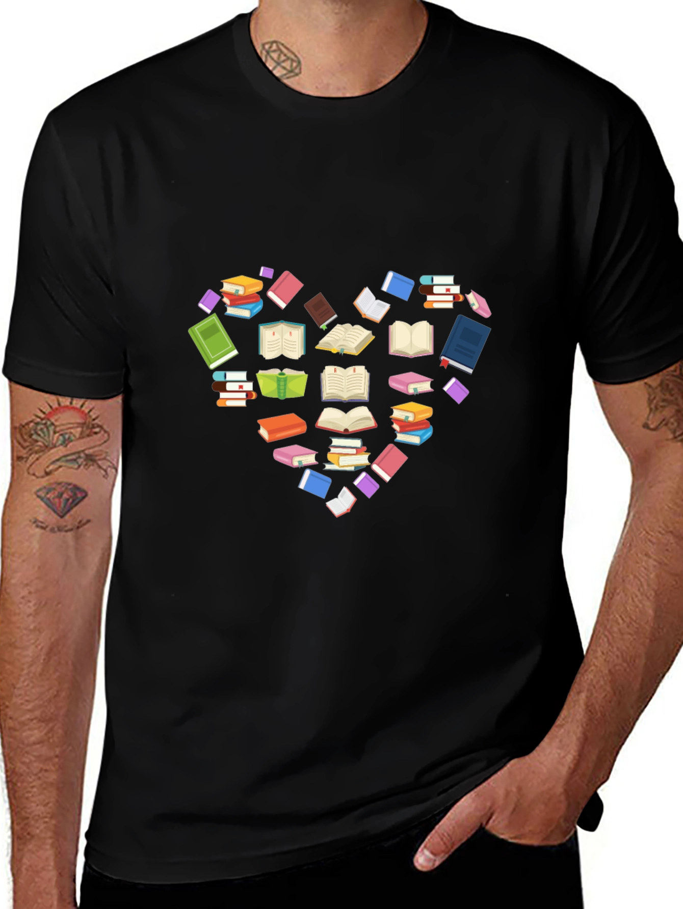 Book Lover Heart T-Shirt