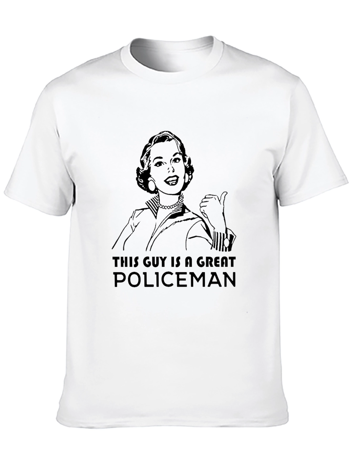 Great Policeman Graphic T-Shirt - Retro Style